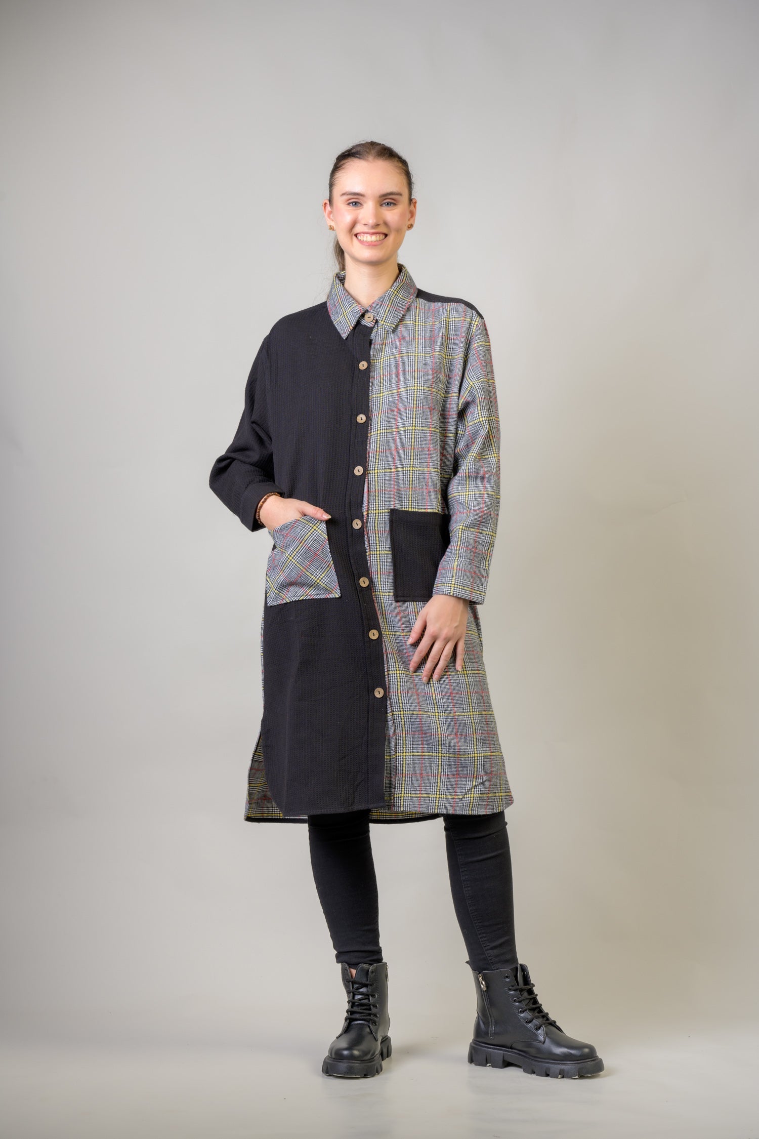 Mimosa Shirt Dress - Grey