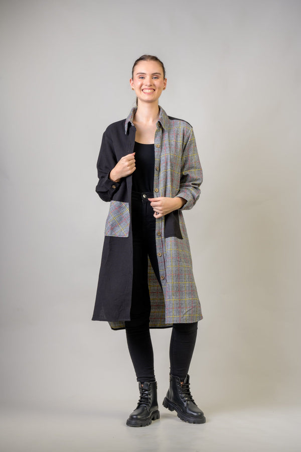Mimosa Shirt Dress - Grey