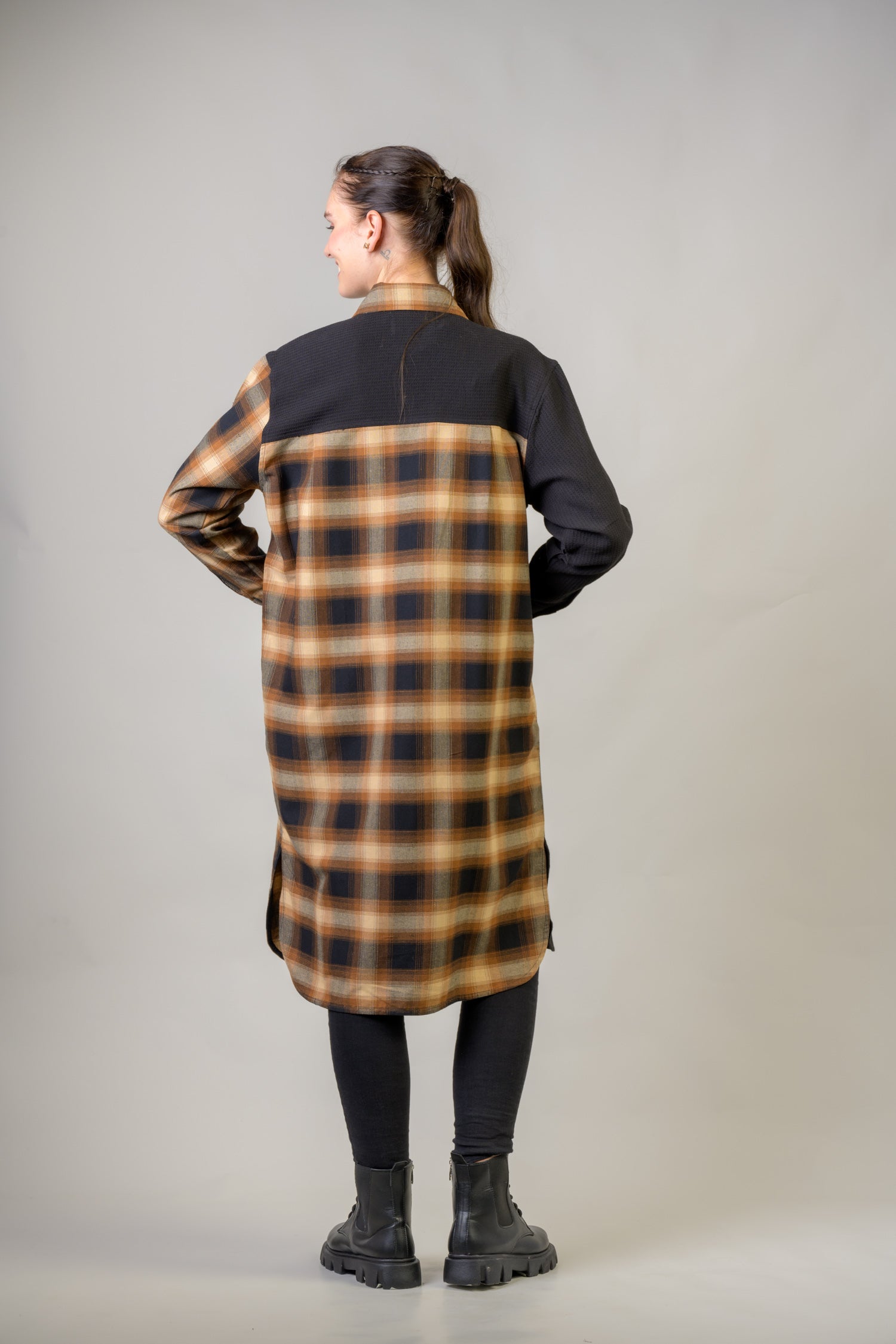 Mimosa Shirt Dress - Brown