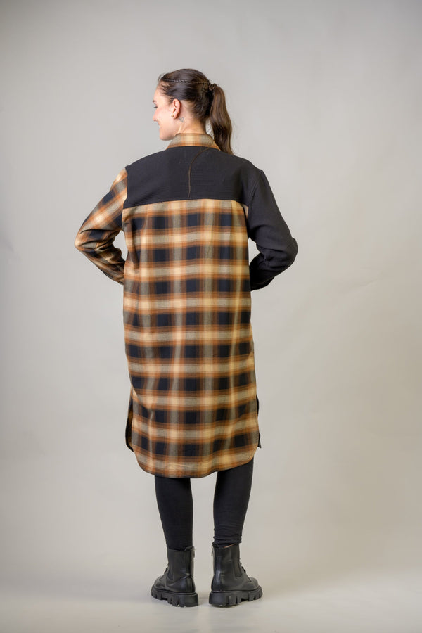 Mimosa Shirt Dress - Brown