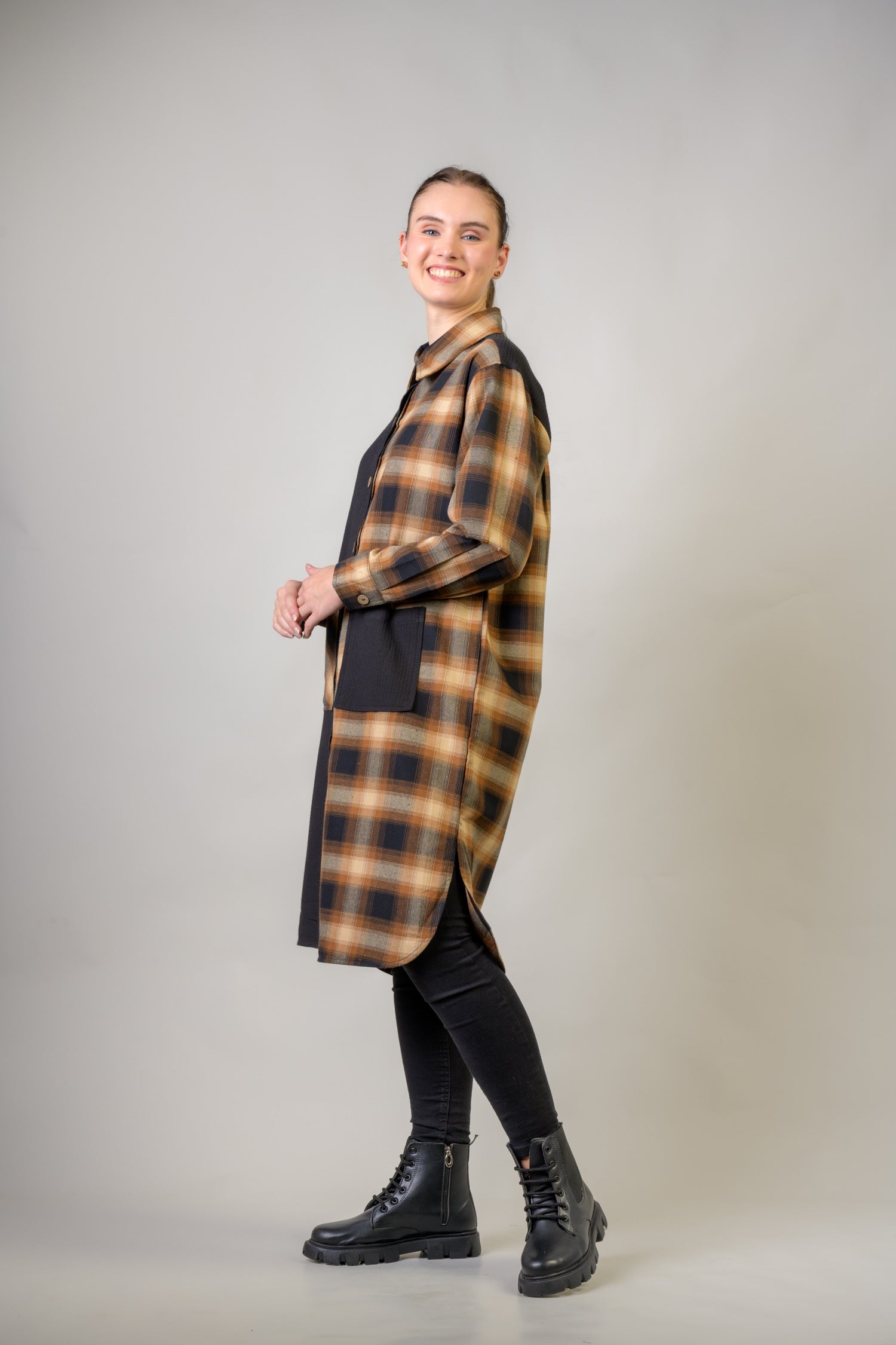 Mimosa Shirt Dress - Brown