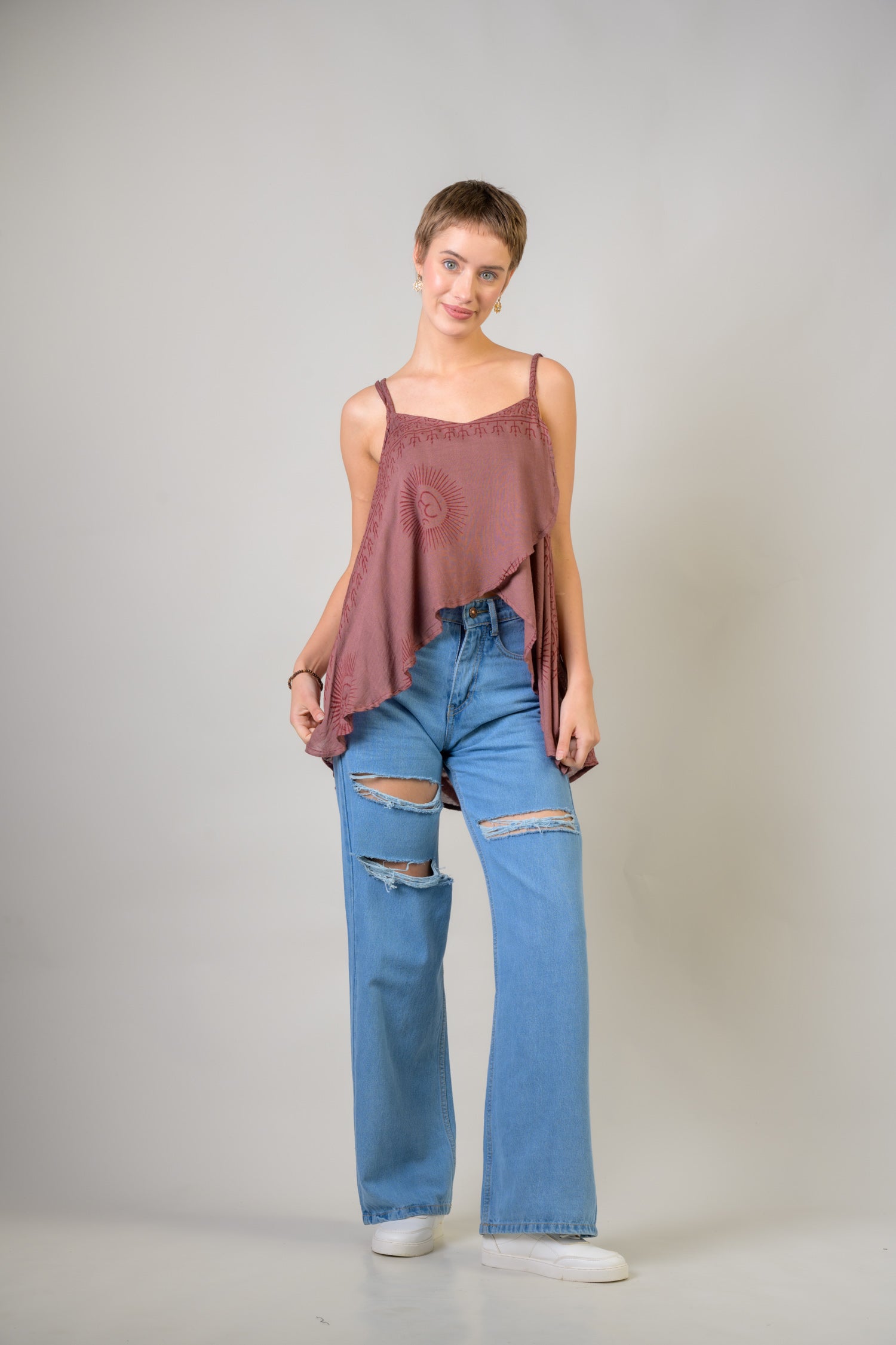 Rhea Om Tank Crop Top