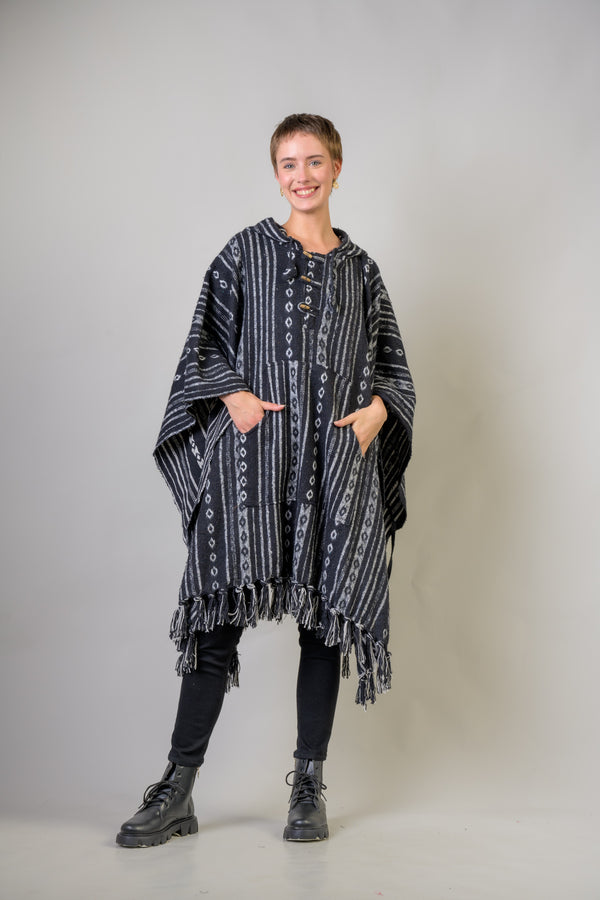 Pattern Cotton Poncho