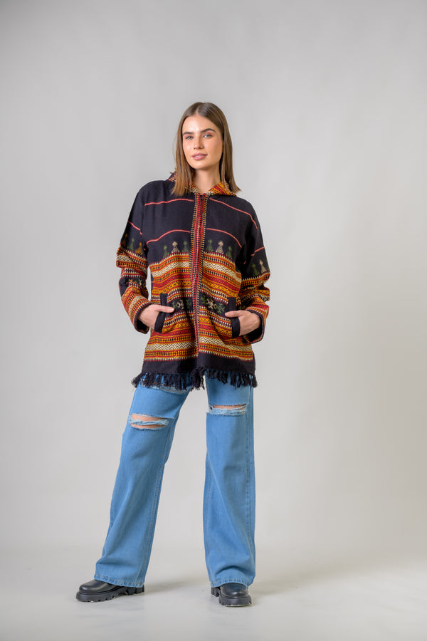 Pattern Zippered Jacket