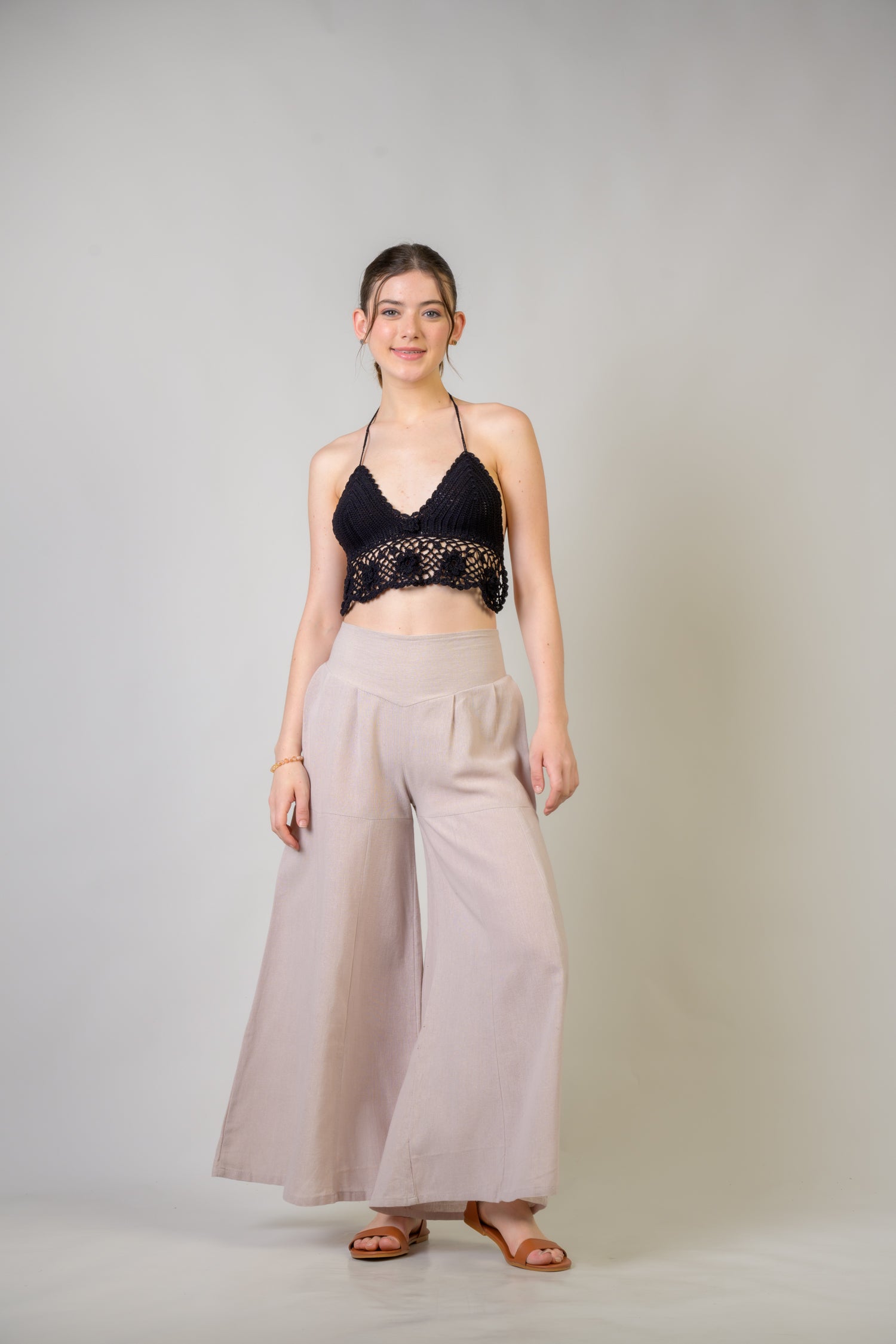 Rhea Solid Wide Leg Pants