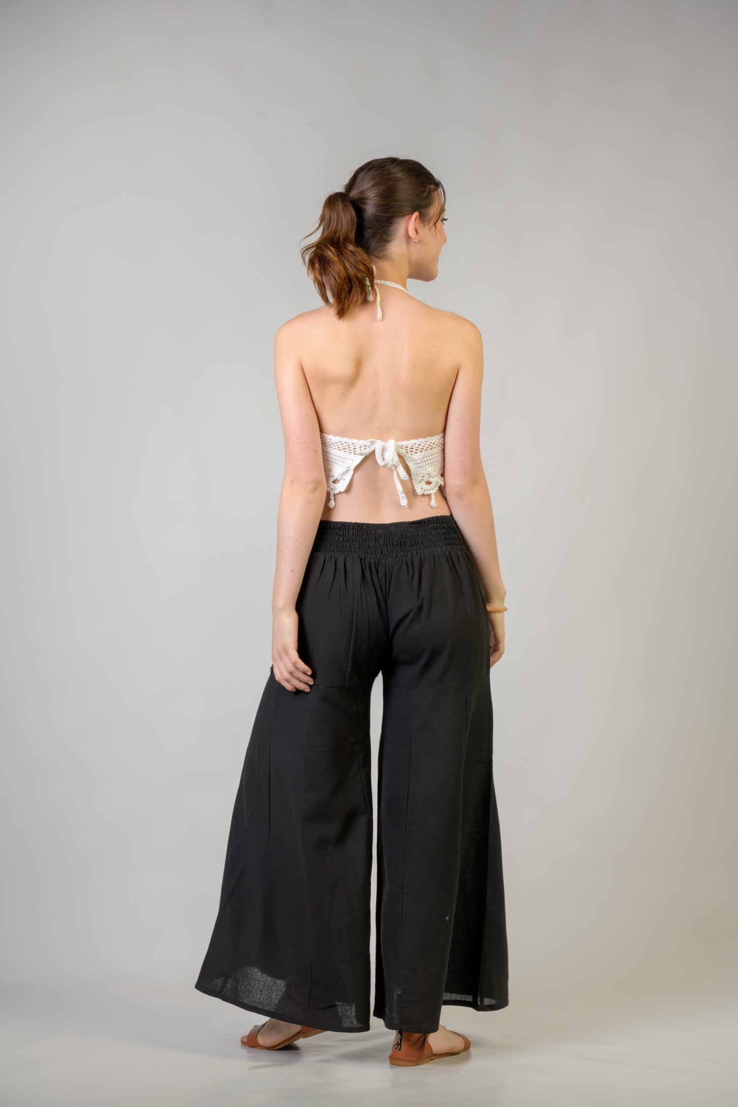 Rhea Solid Wide Leg Pants