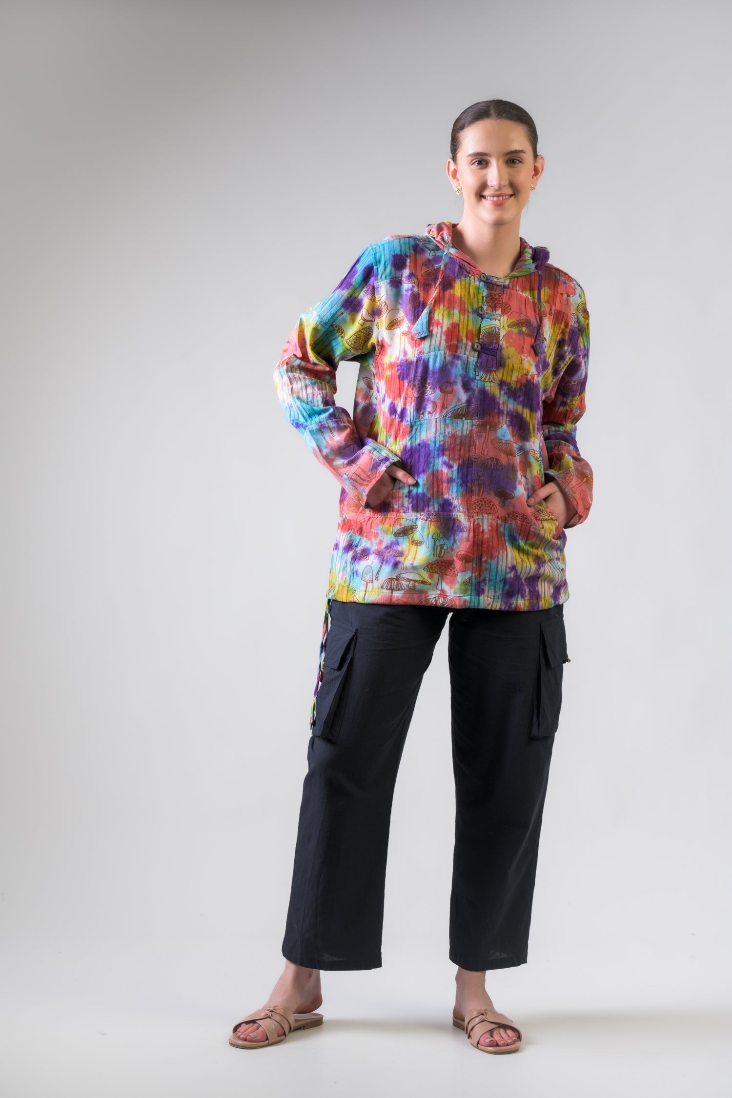 Mushroom Patch Hoodie - Natural