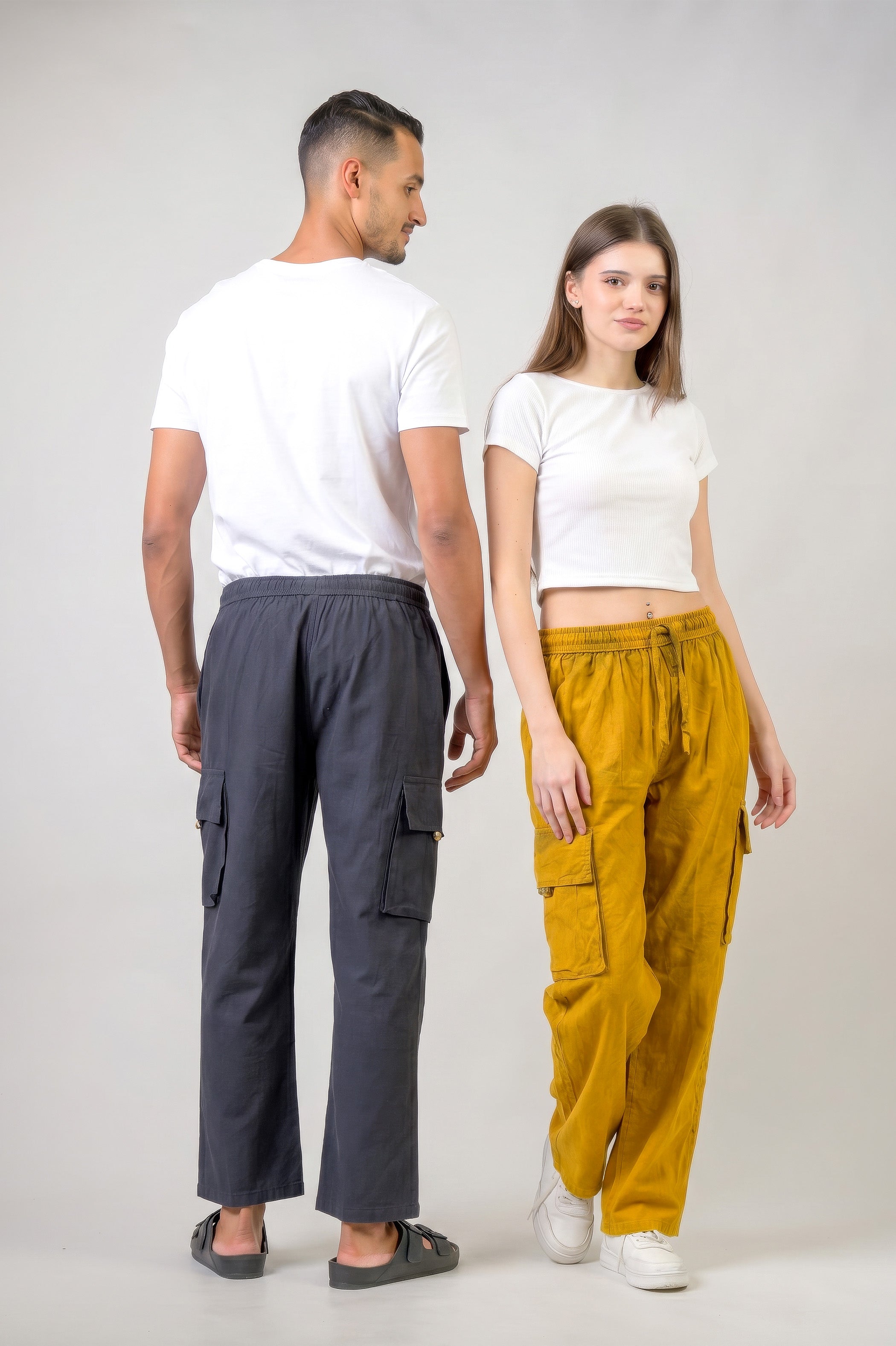 Solid Cargo Trouser - Black
