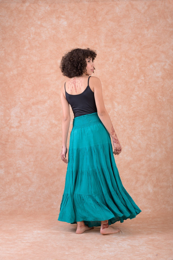 Leena Tiered Skirt - Green