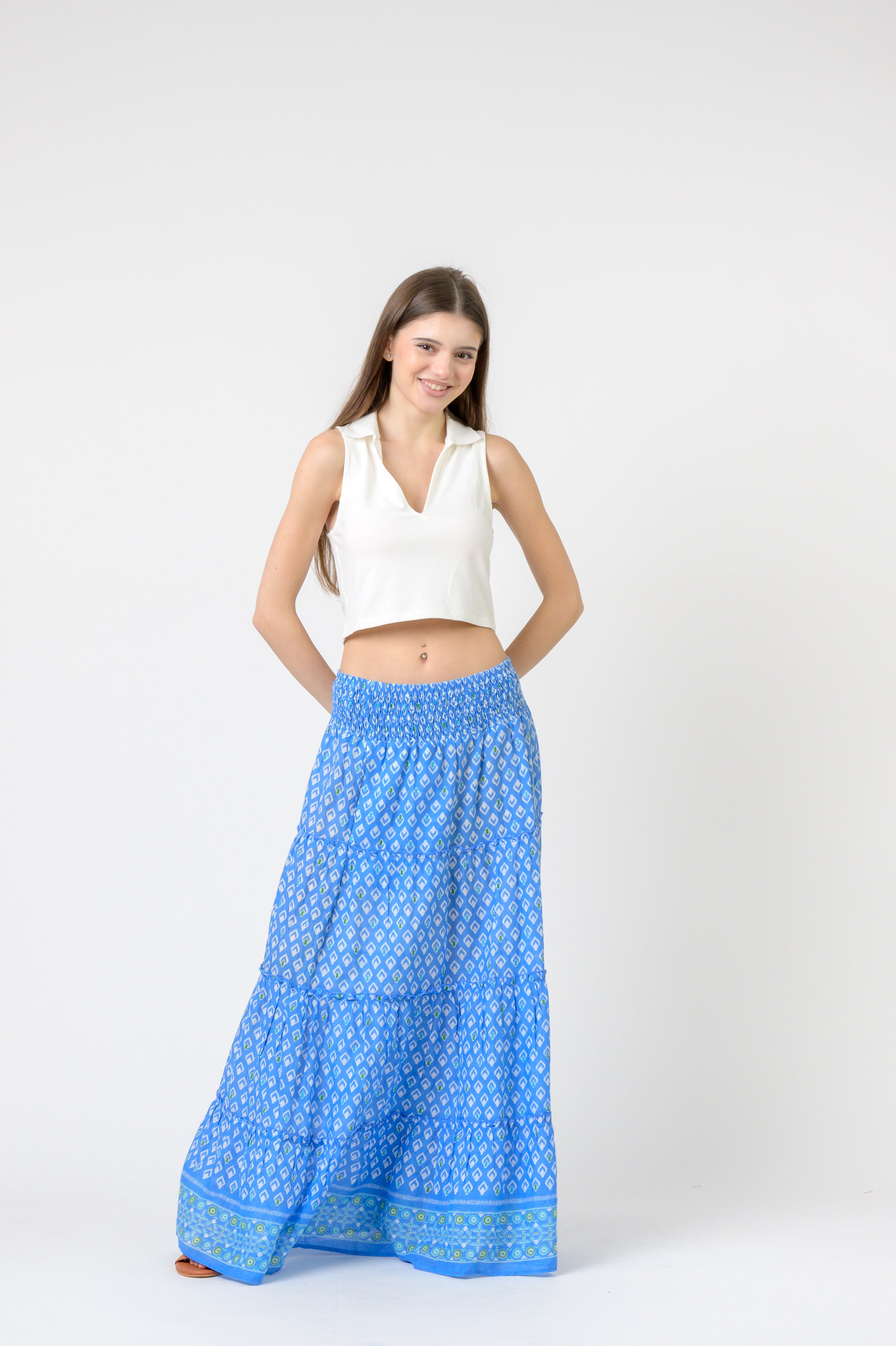 Tiered Skirt Pocahontas print