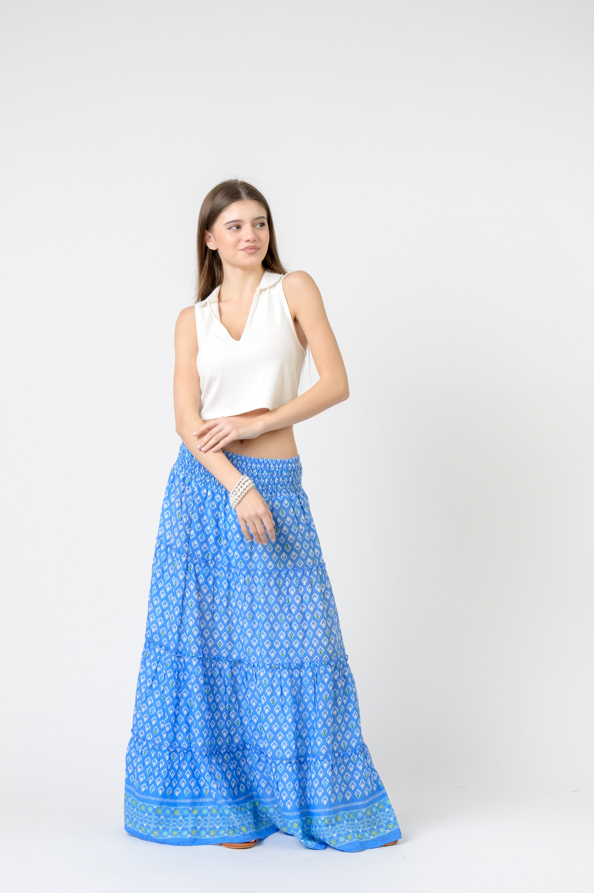 Tiered Skirt Pocahontas print