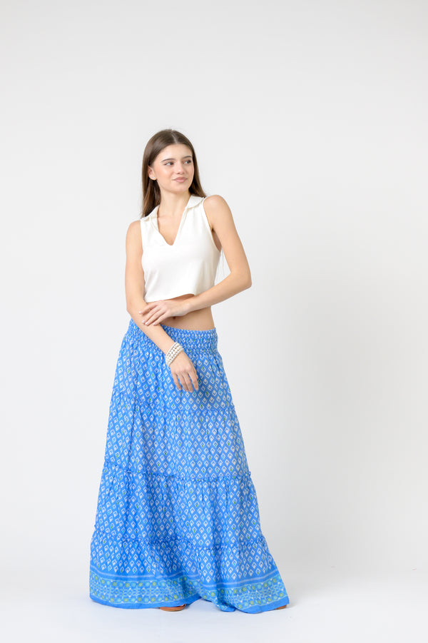 Tiered Skirt Pocahontas print
