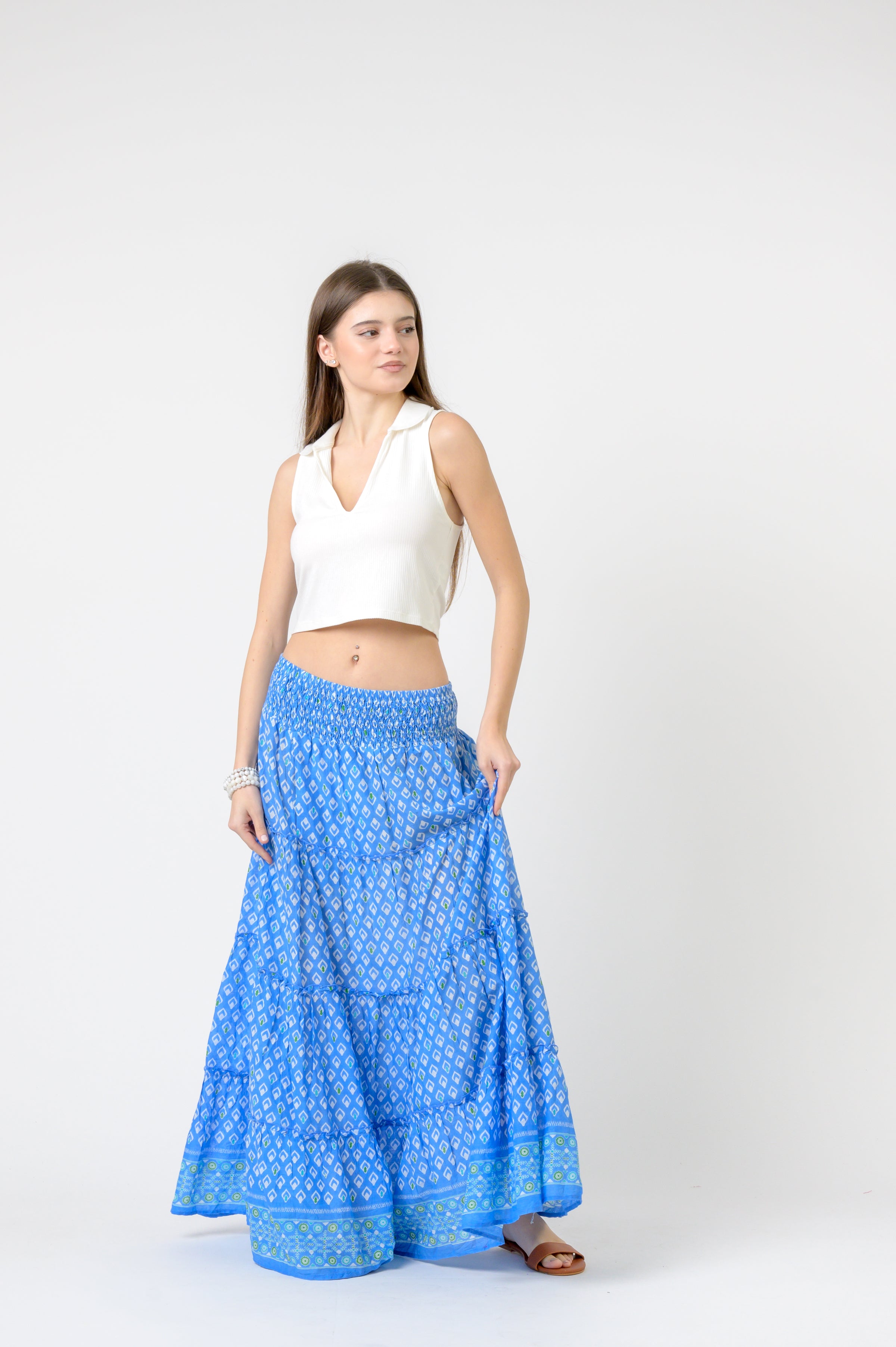 Tiered Skirt Pocahontas print