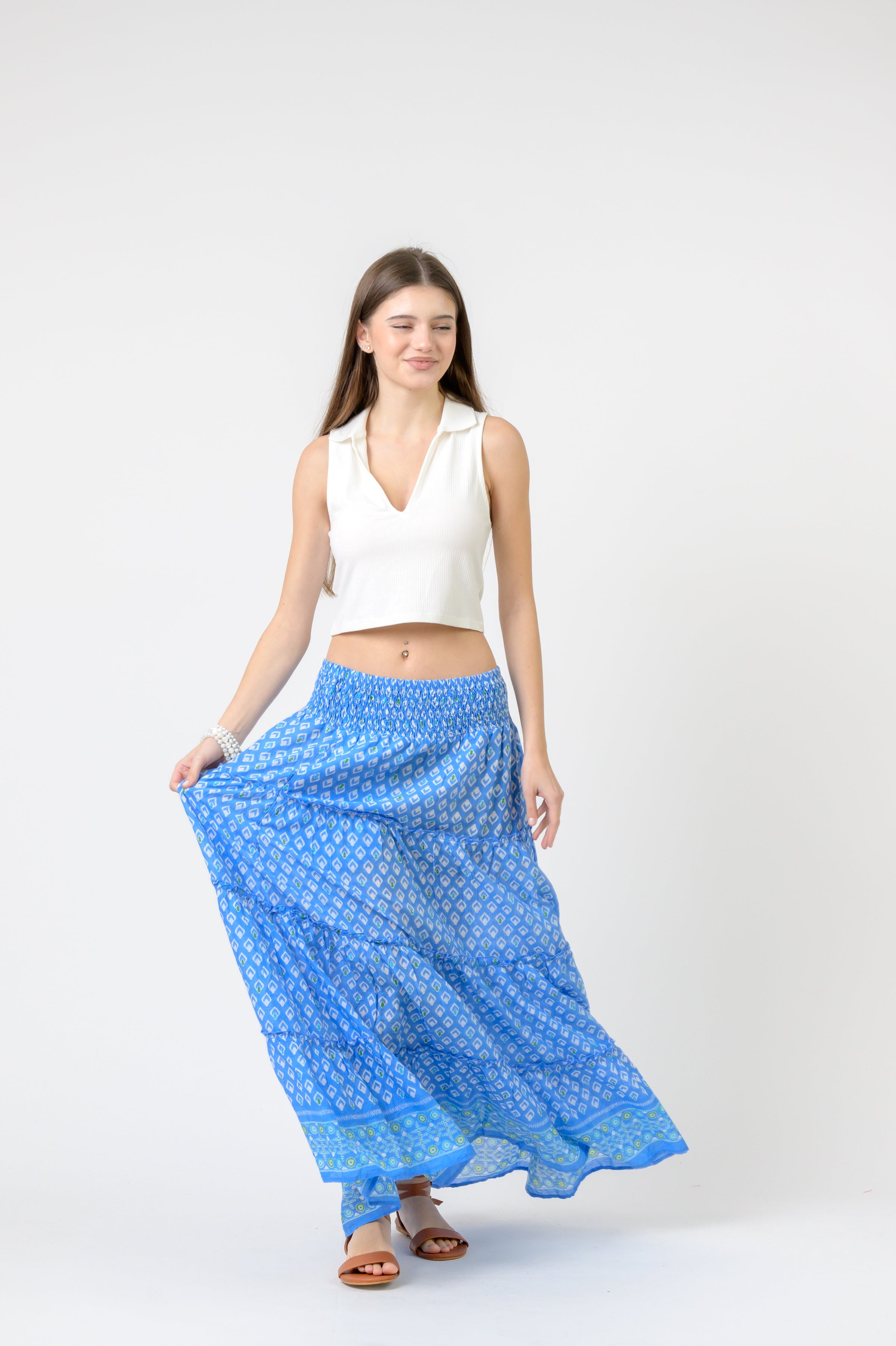Tiered Skirt Pocahontas print