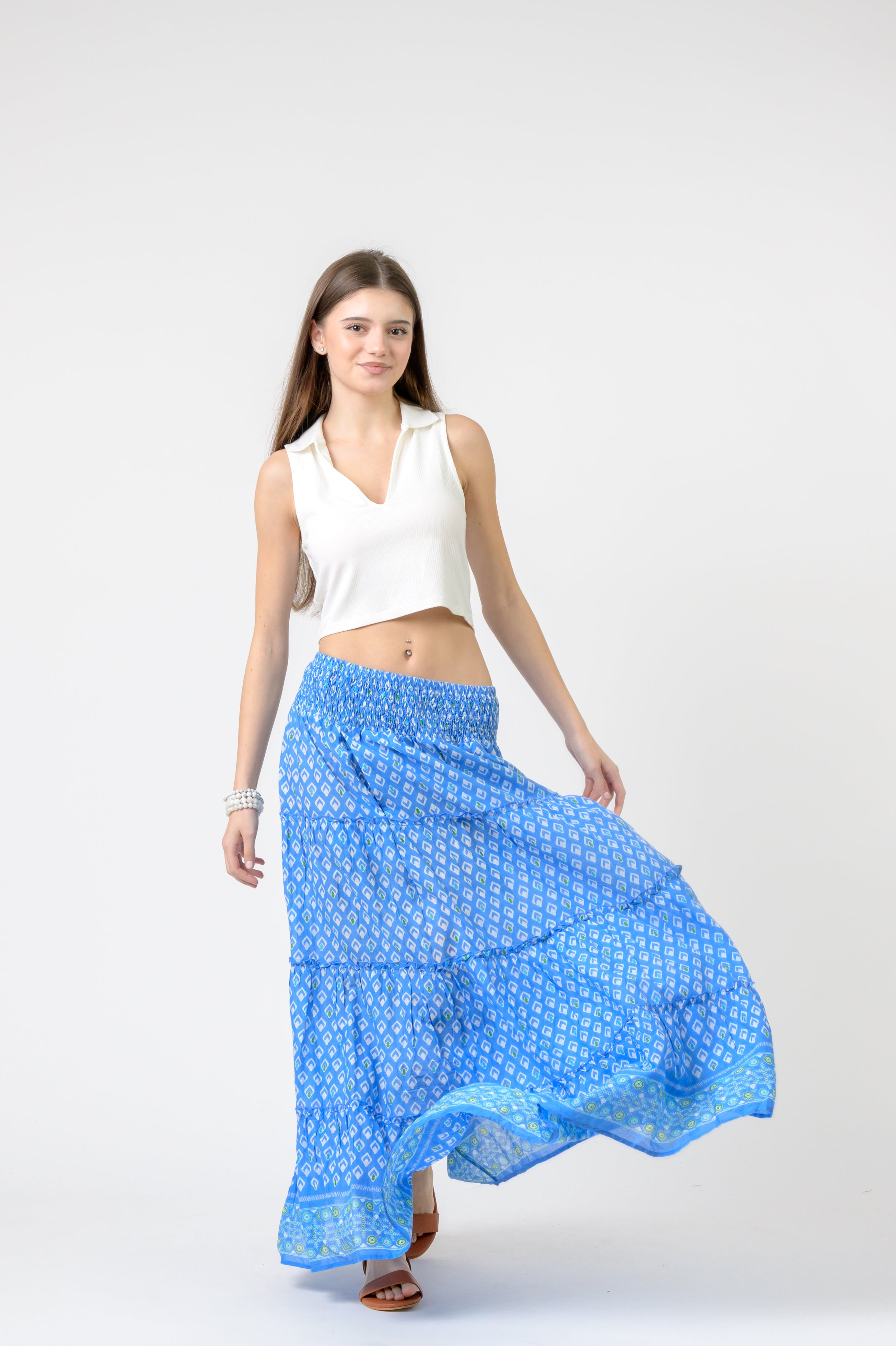 Tiered Skirt Pocahontas print