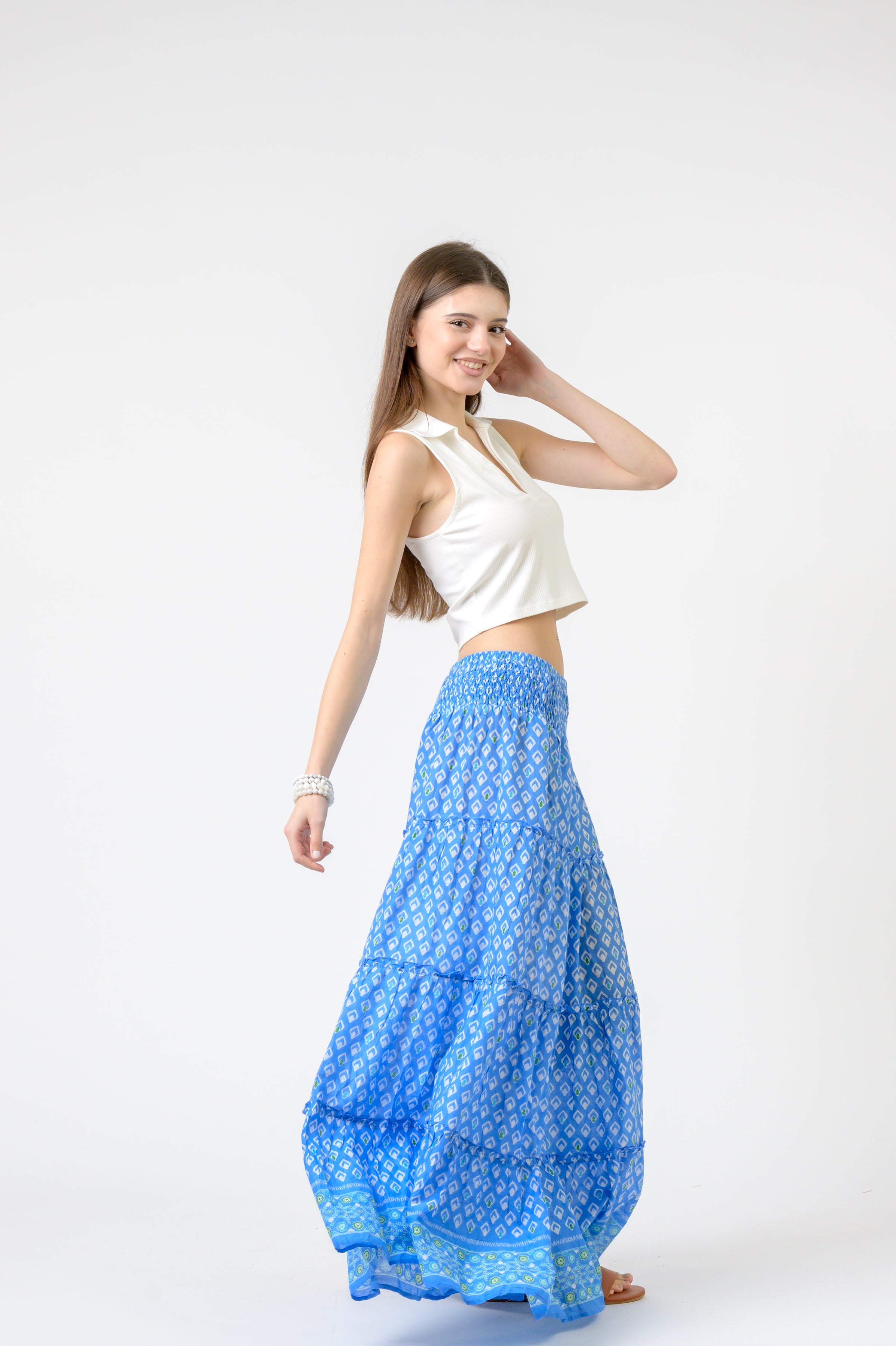 Tiered Skirt Pocahontas print