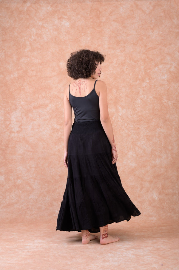Bingo Tiered Skirt - Black