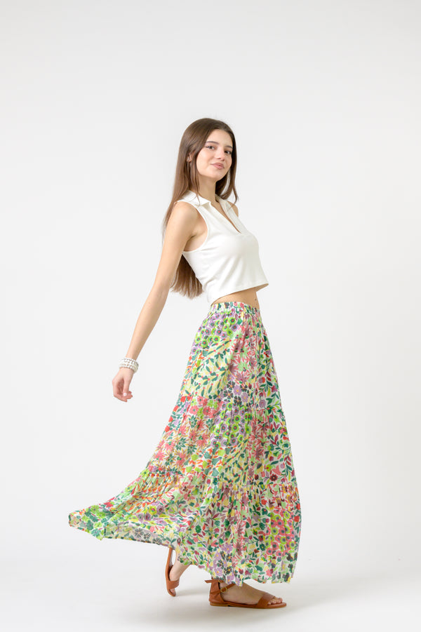 Flower Garden Slipped Skirt