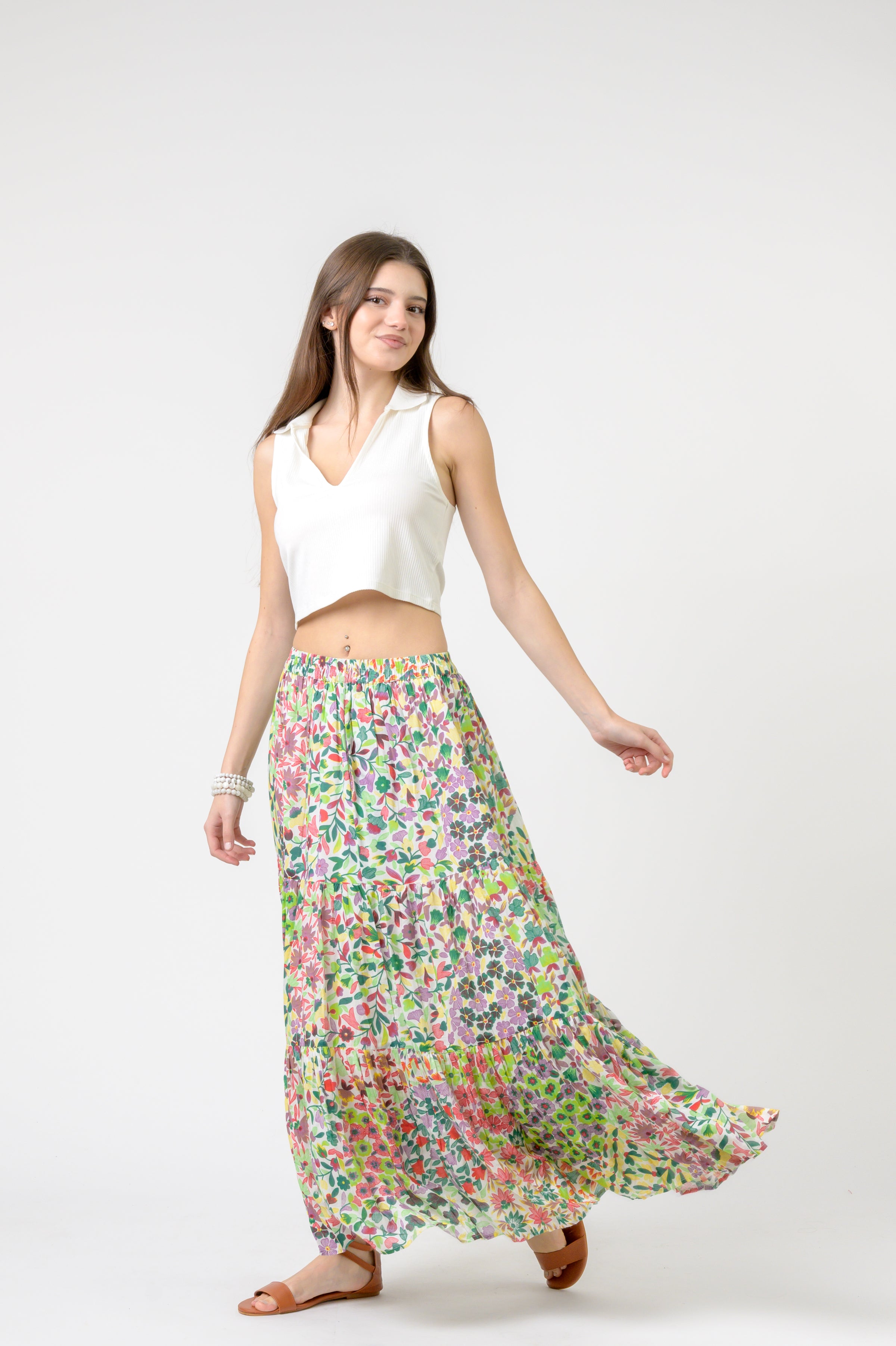 Flower Garden Slipped Skirt