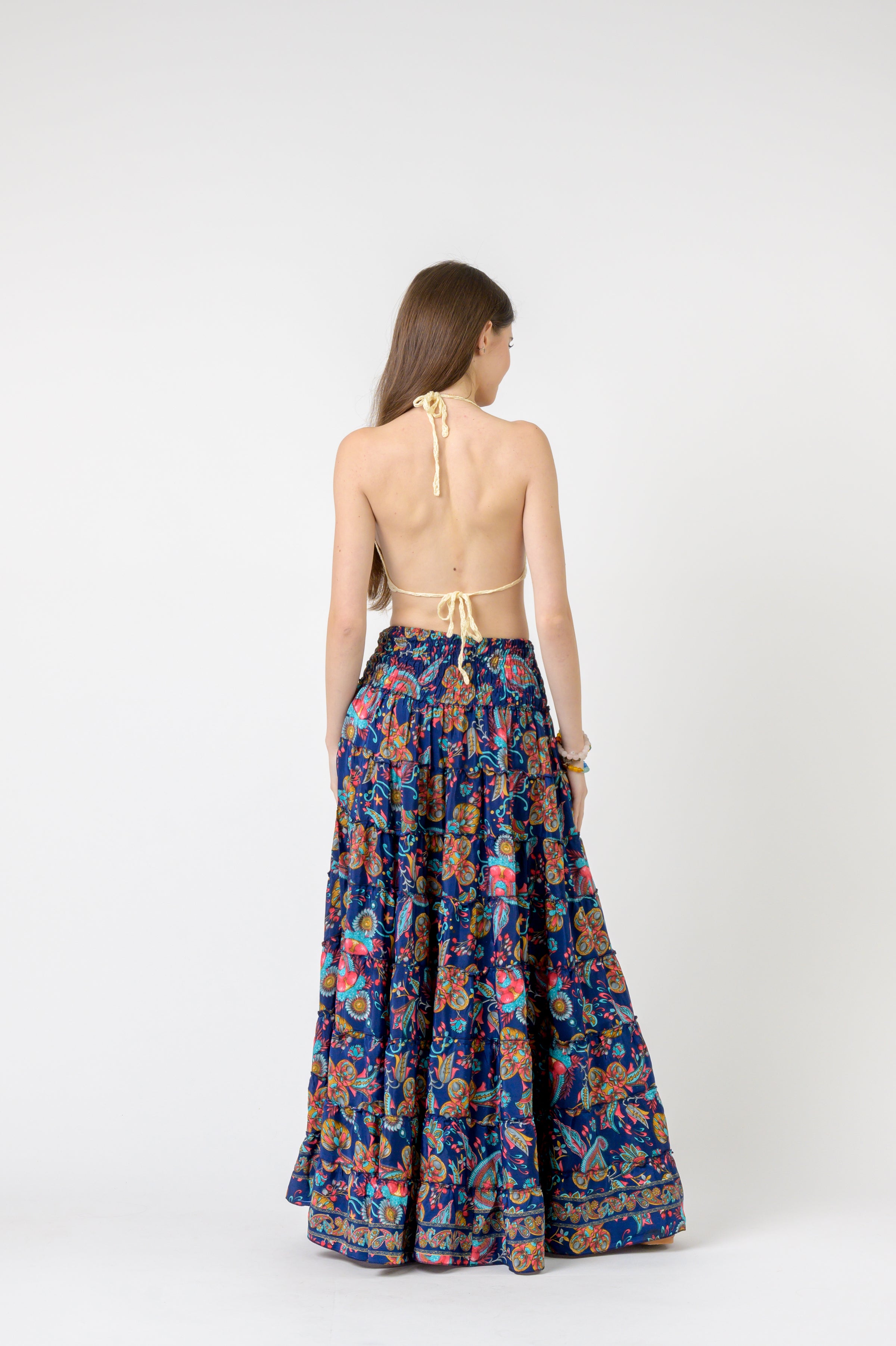 Layered Print Ruffle Skirt