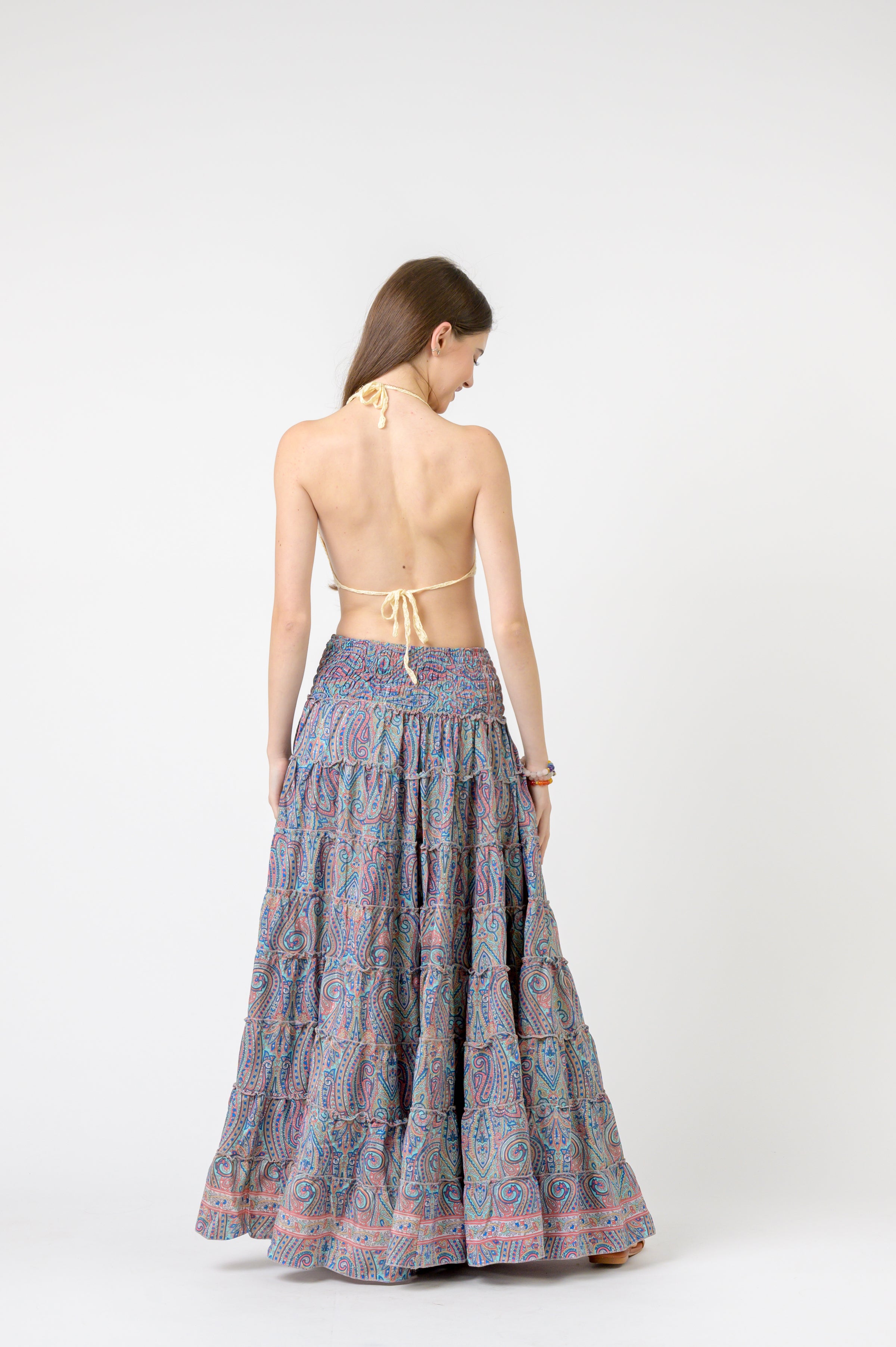 Layered Print Ruffle Skirt