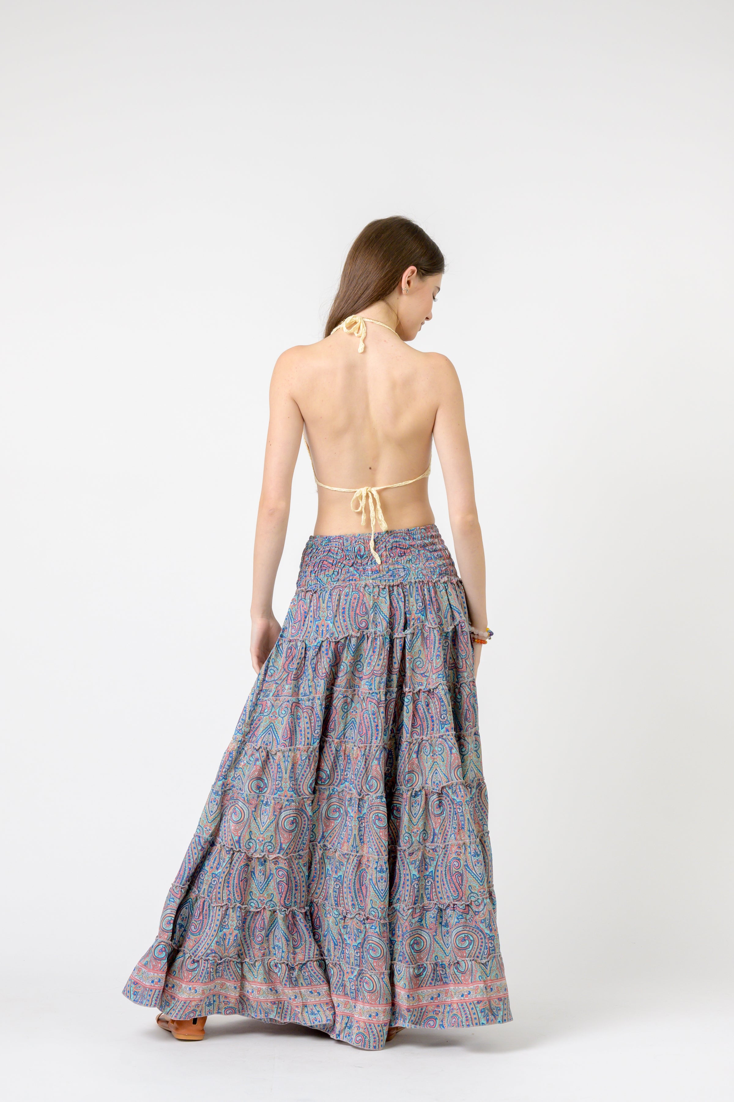 Layered Print Ruffle Skirt