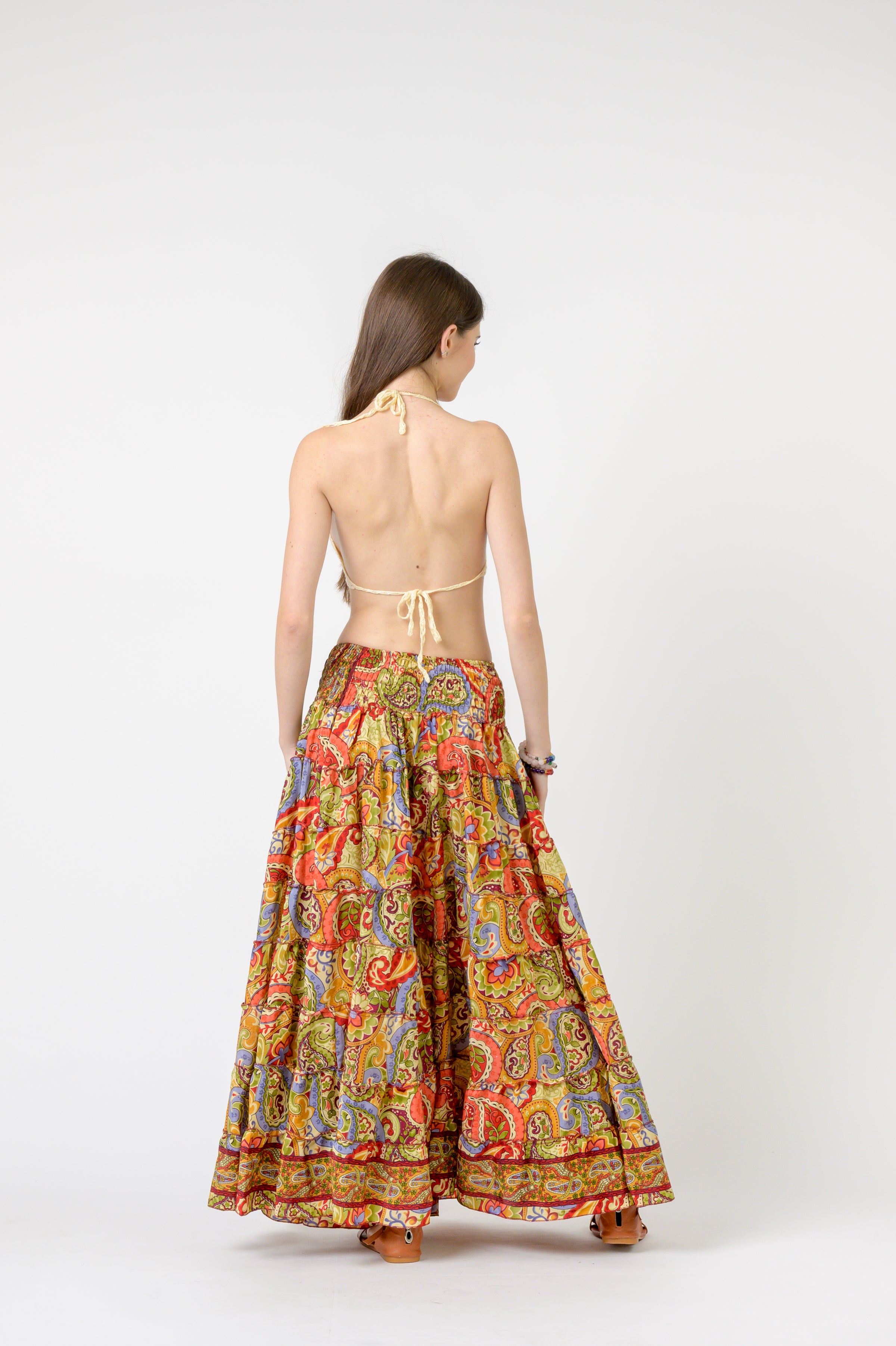 Layered Print Ruffle Skirt