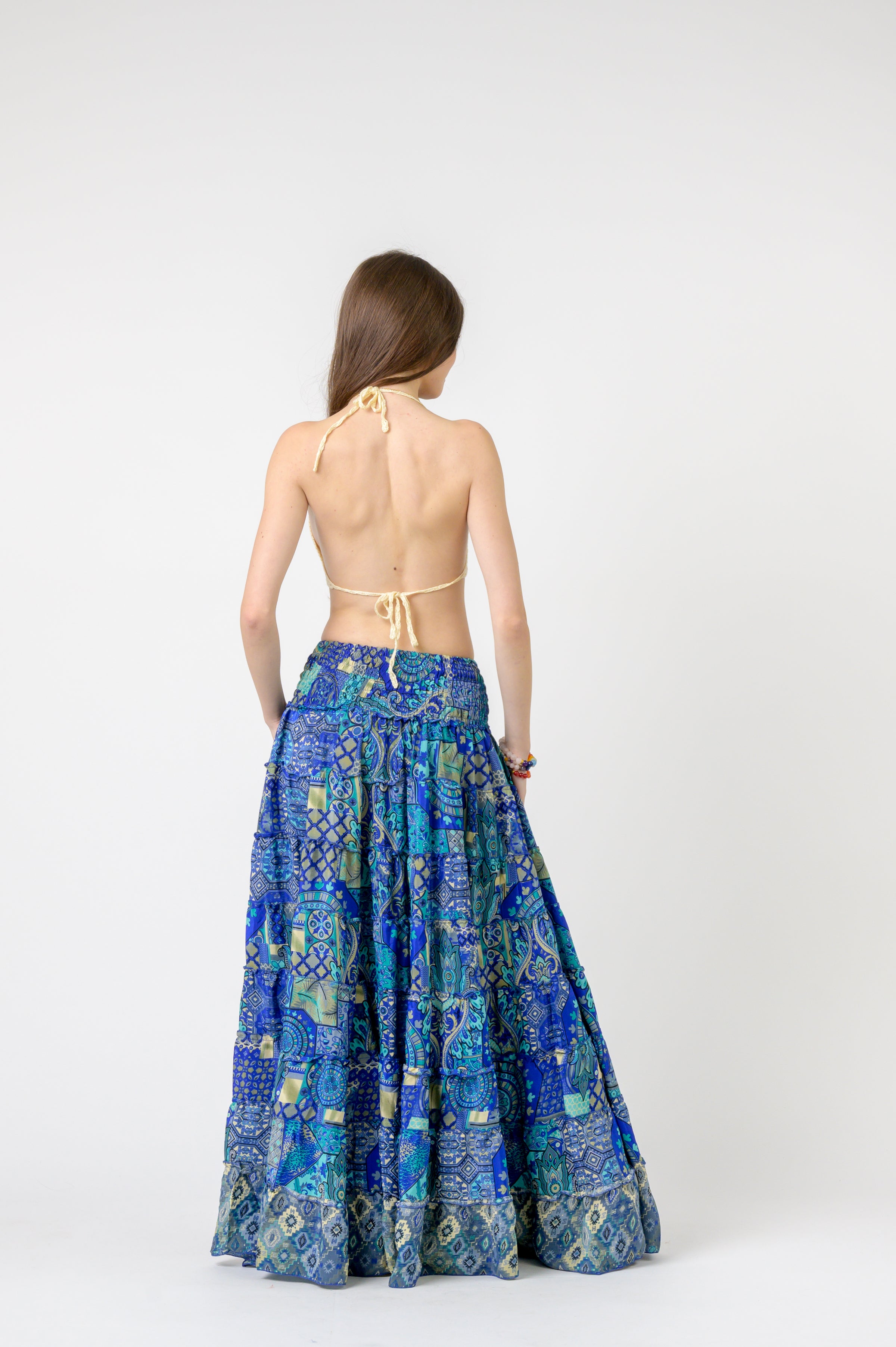 Layered Print Ruffle Skirt