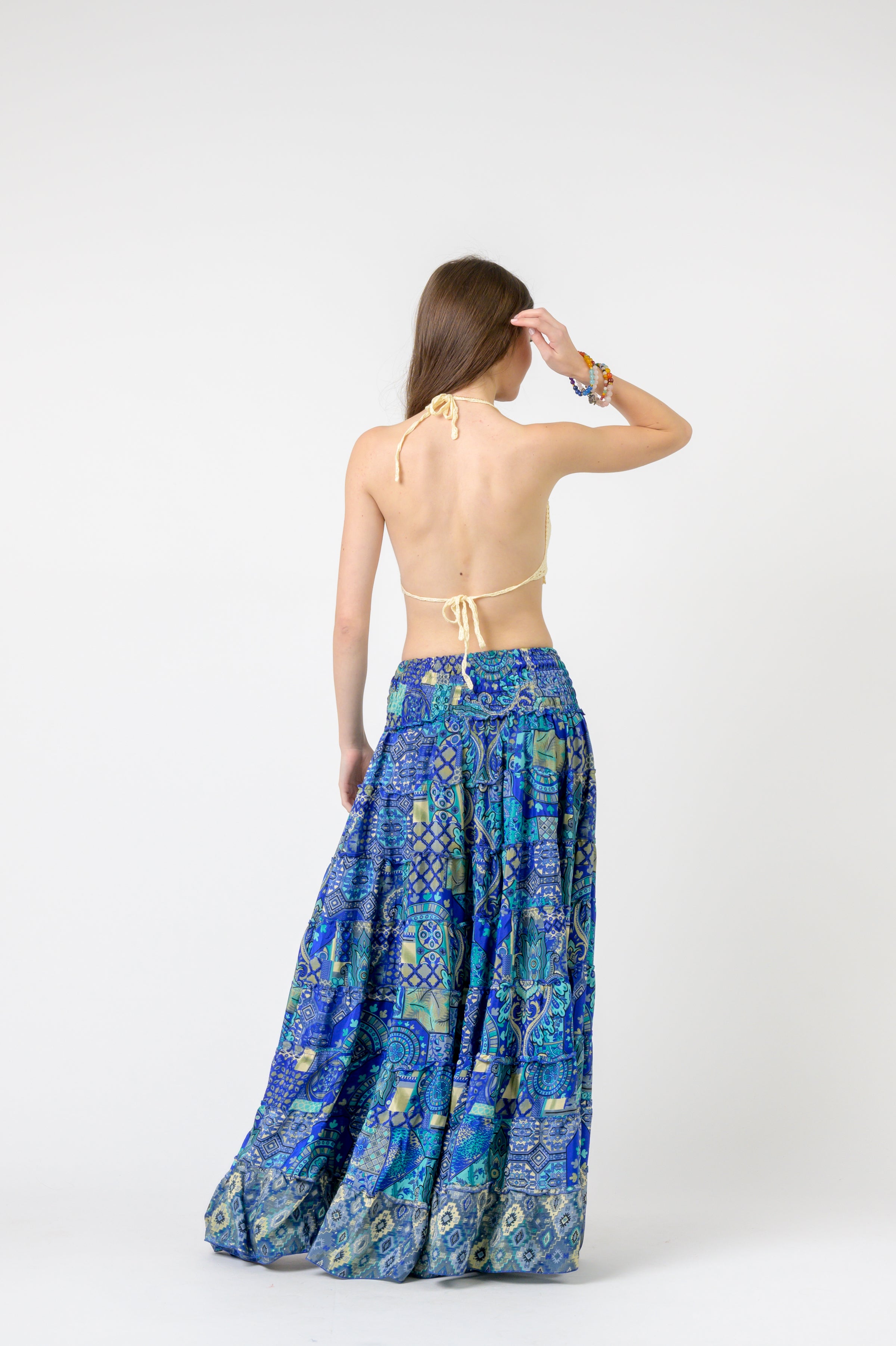 Layered Print Ruffle Skirt