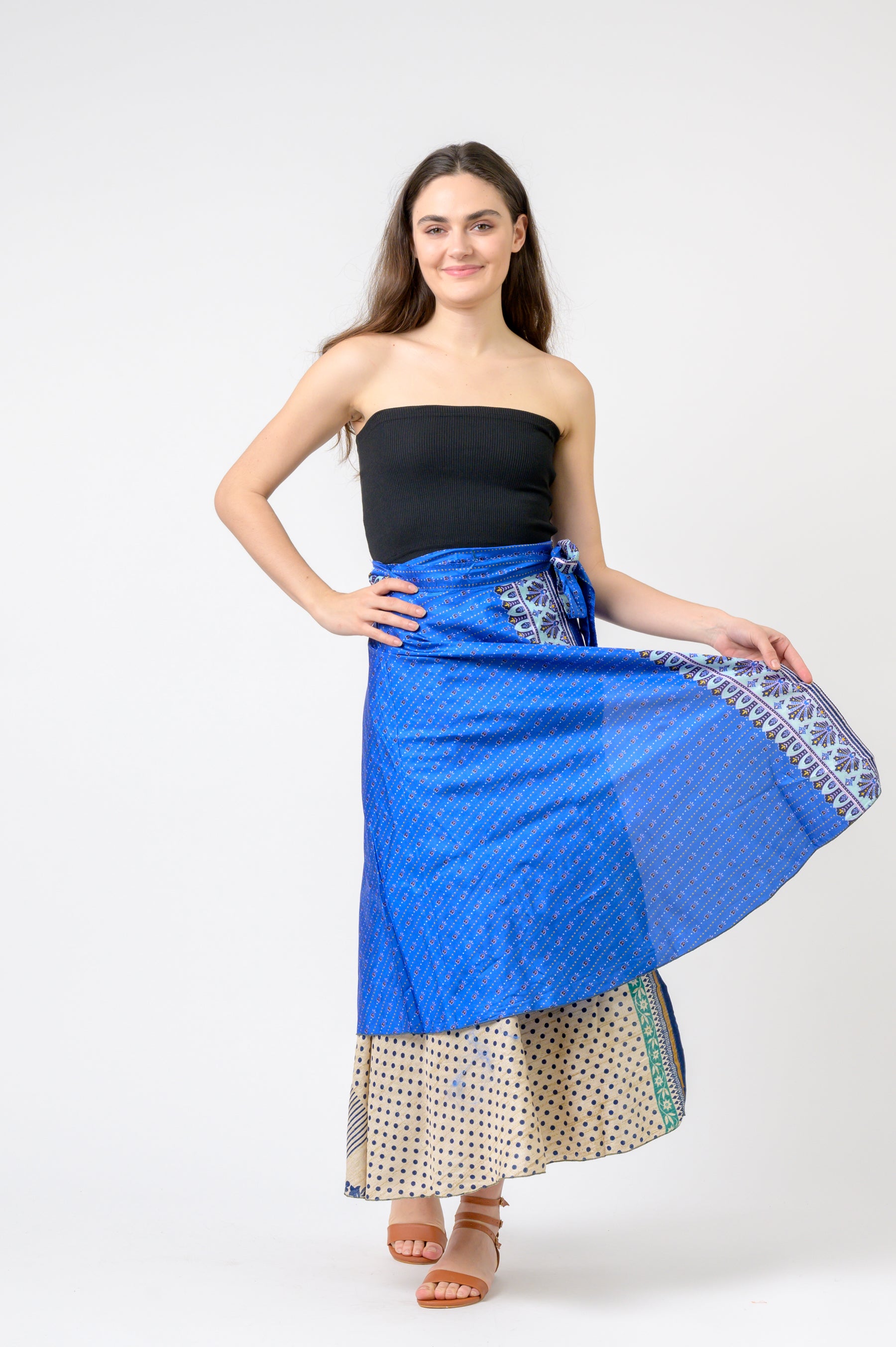 Printed Wrap Skirt
