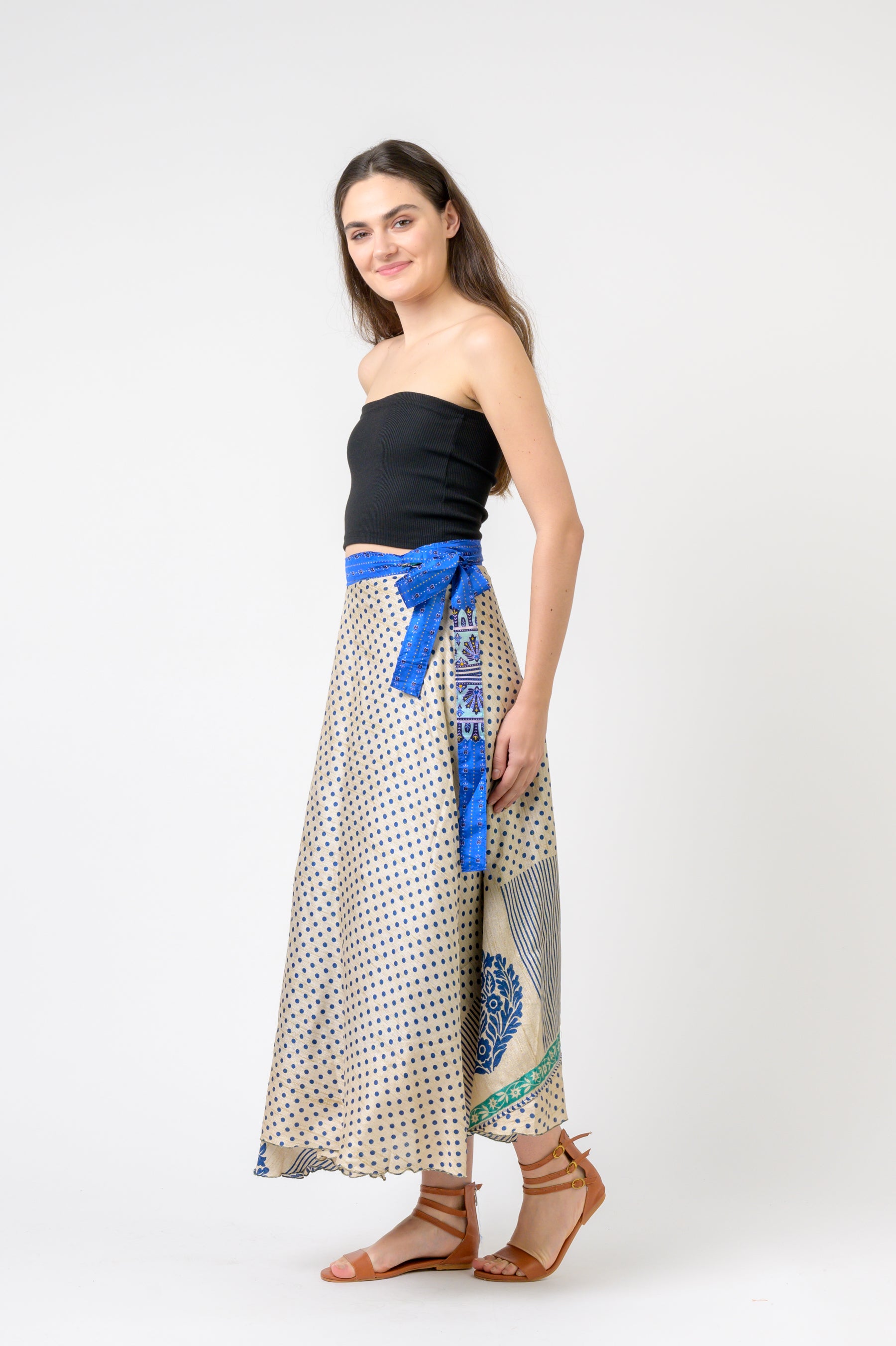 Printed Wrap Skirt