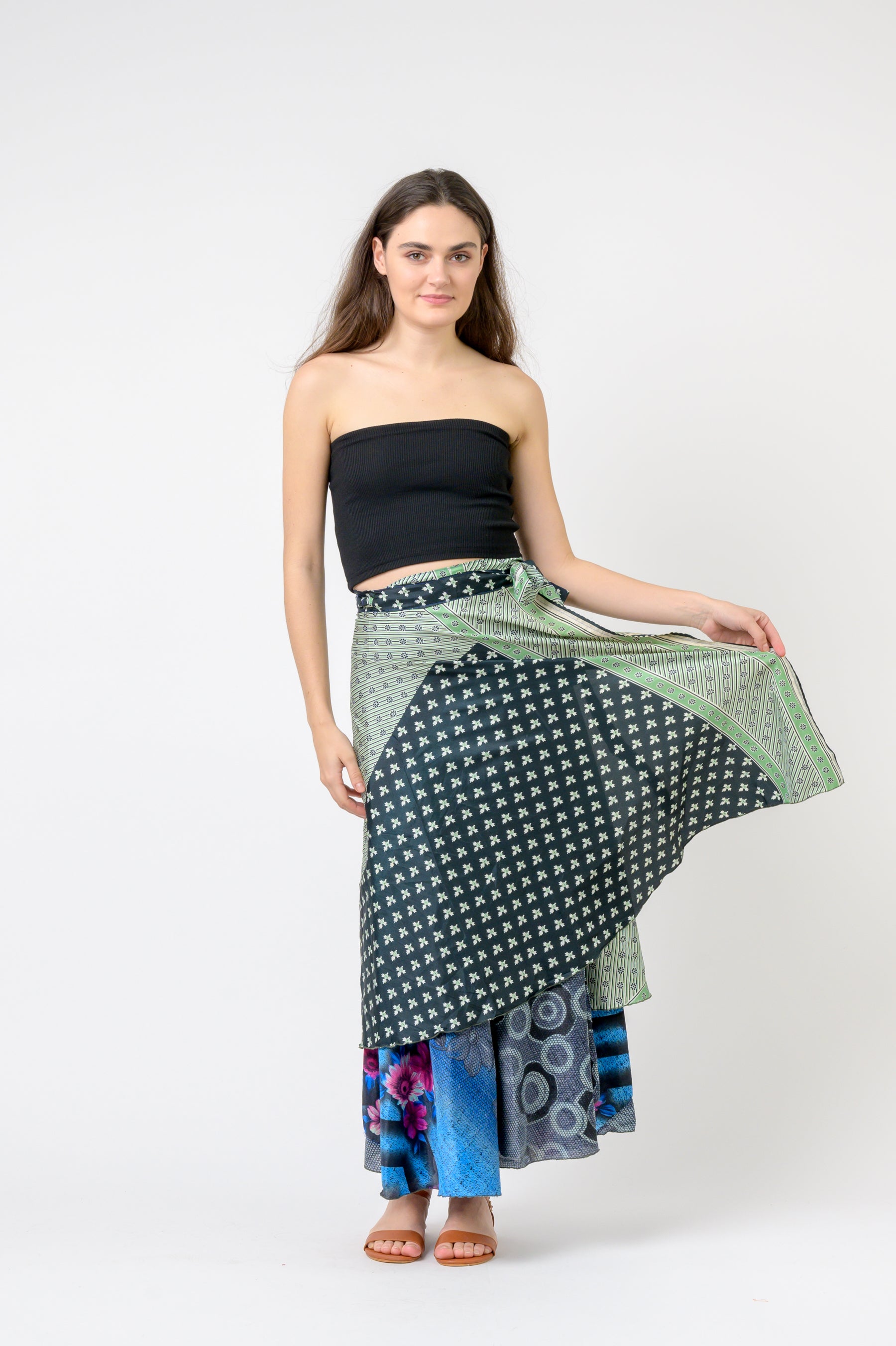 Printed Wrap Skirt