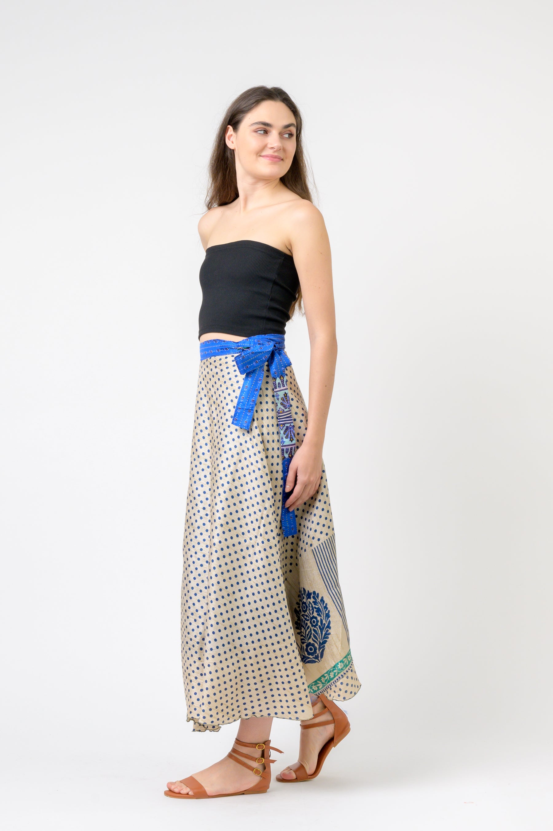 Printed Wrap Skirt