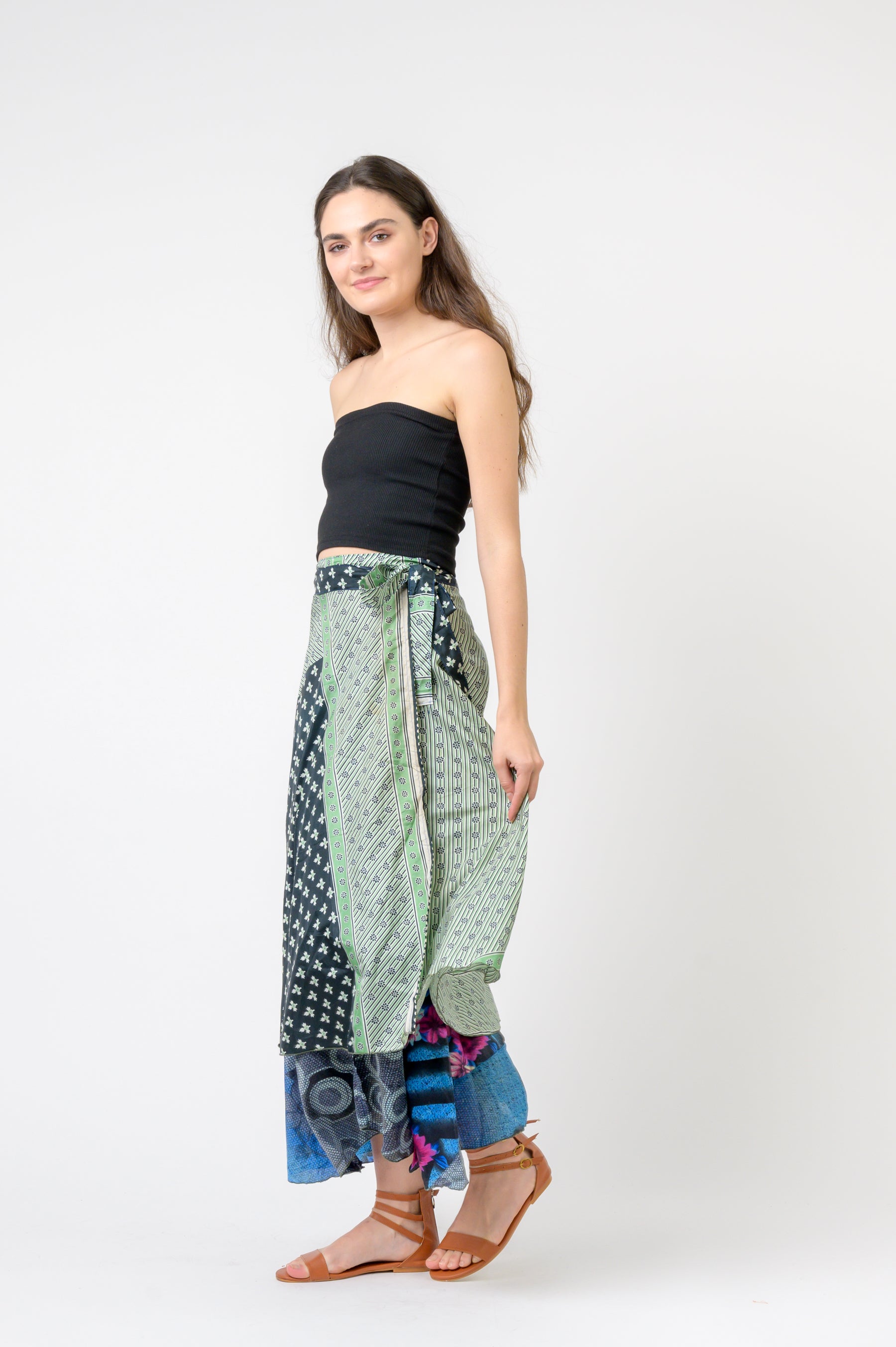 Printed Wrap Skirt