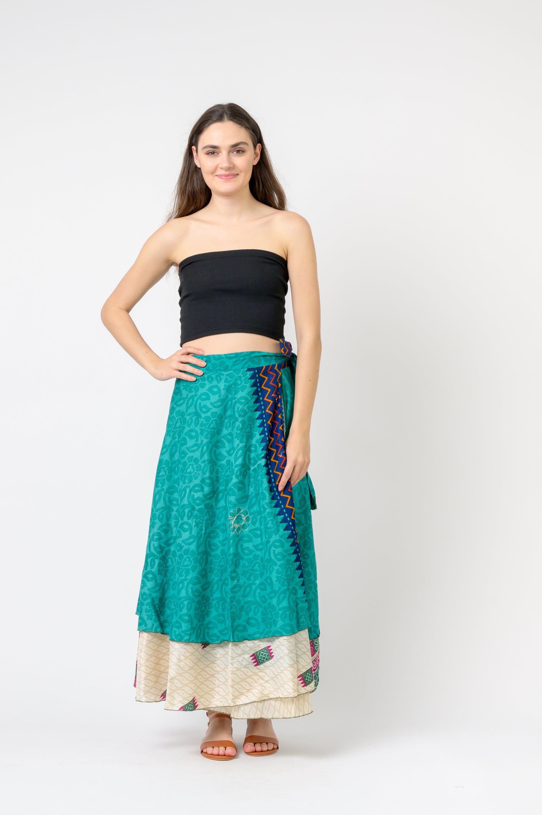Printed Wrap Skirt