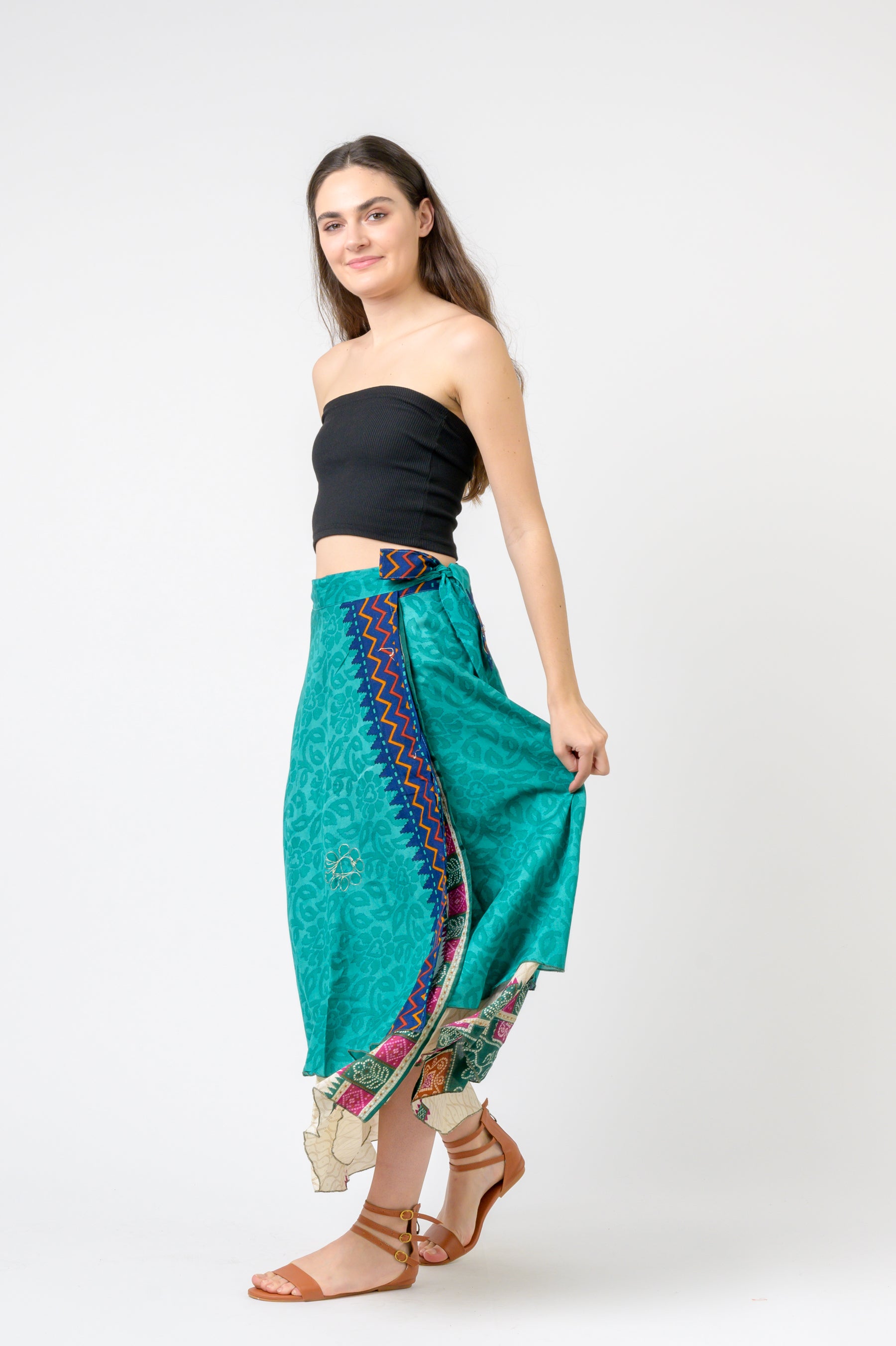 Printed Wrap Skirt