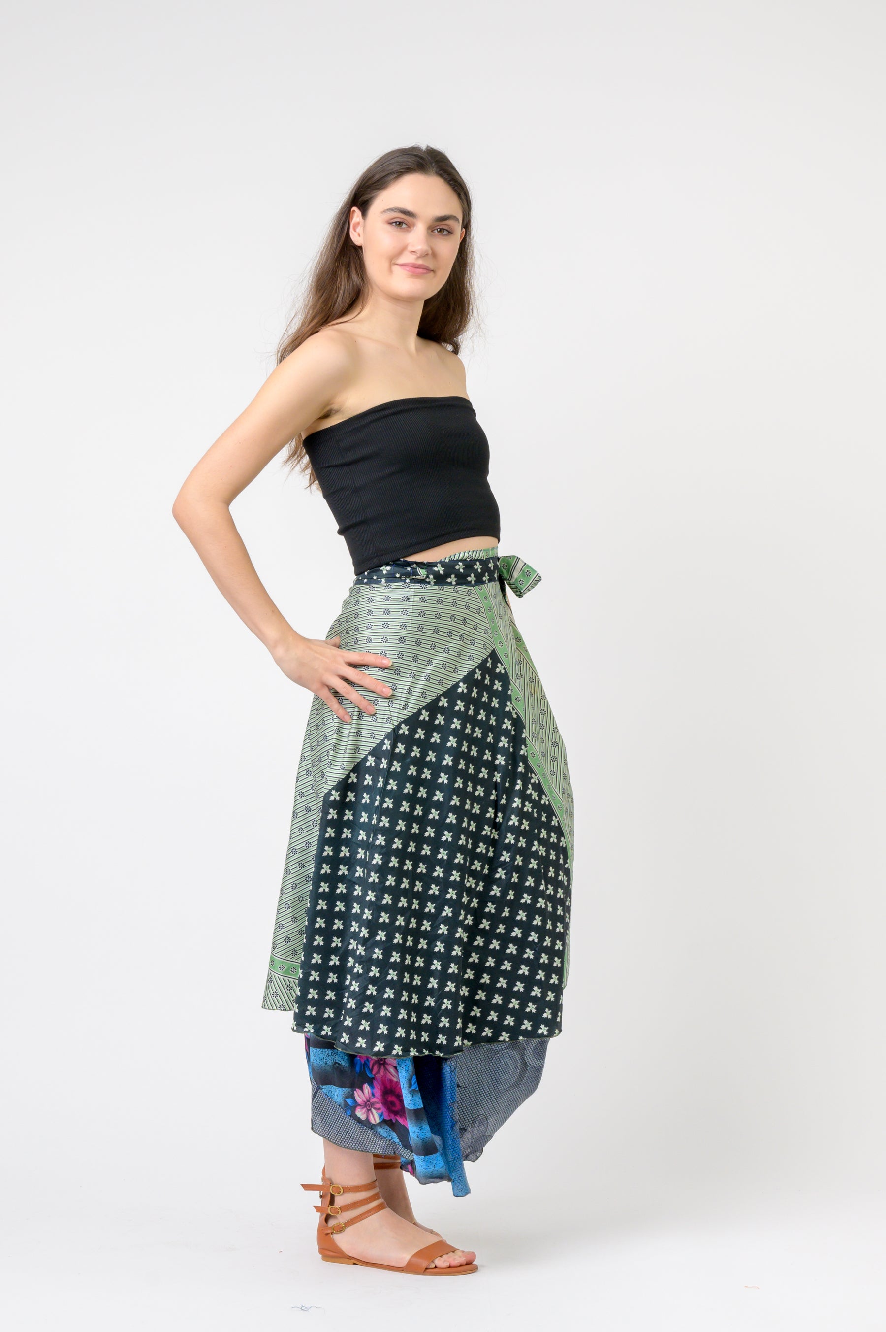Printed Wrap Skirt