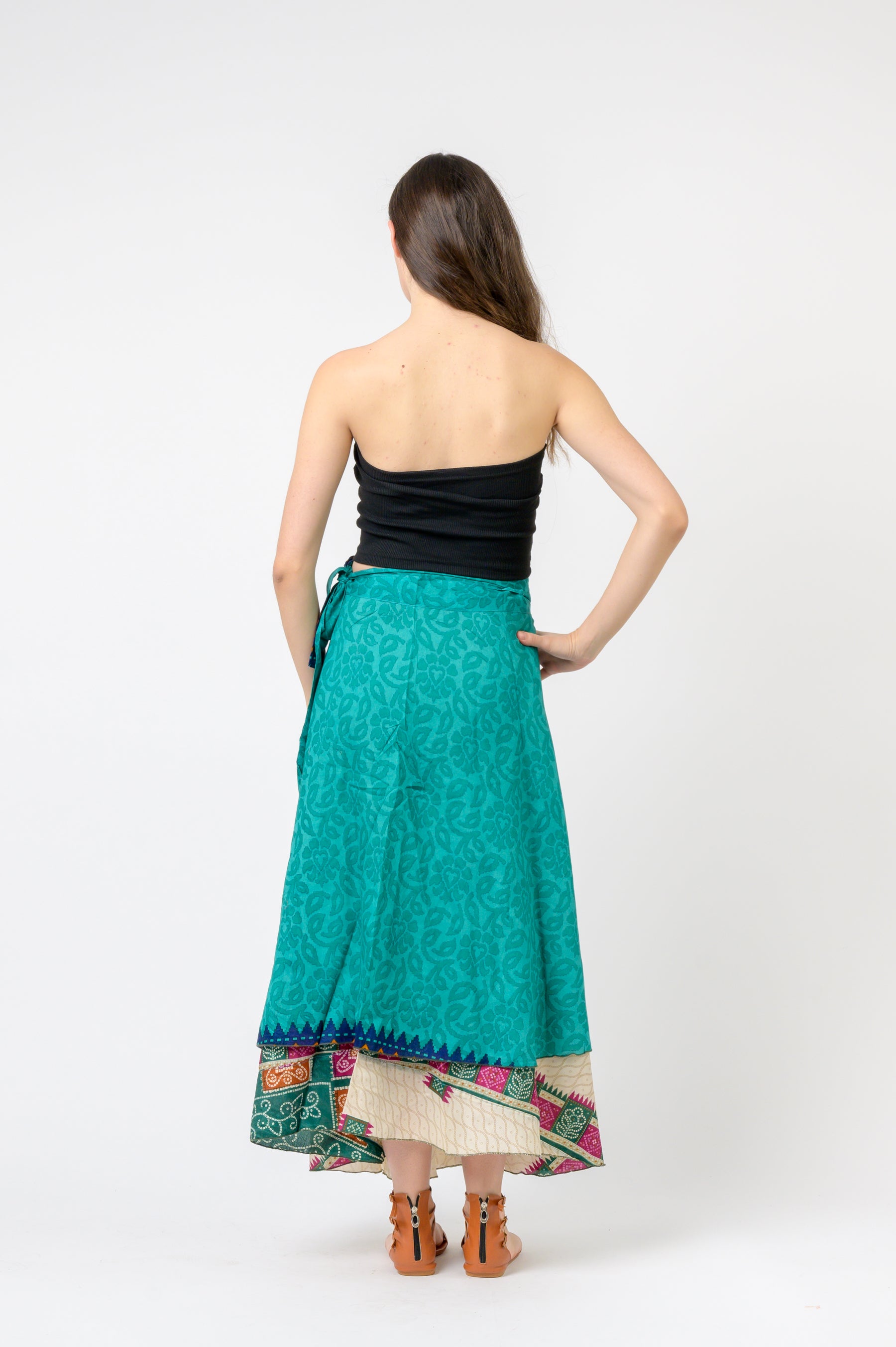 Printed Wrap Skirt