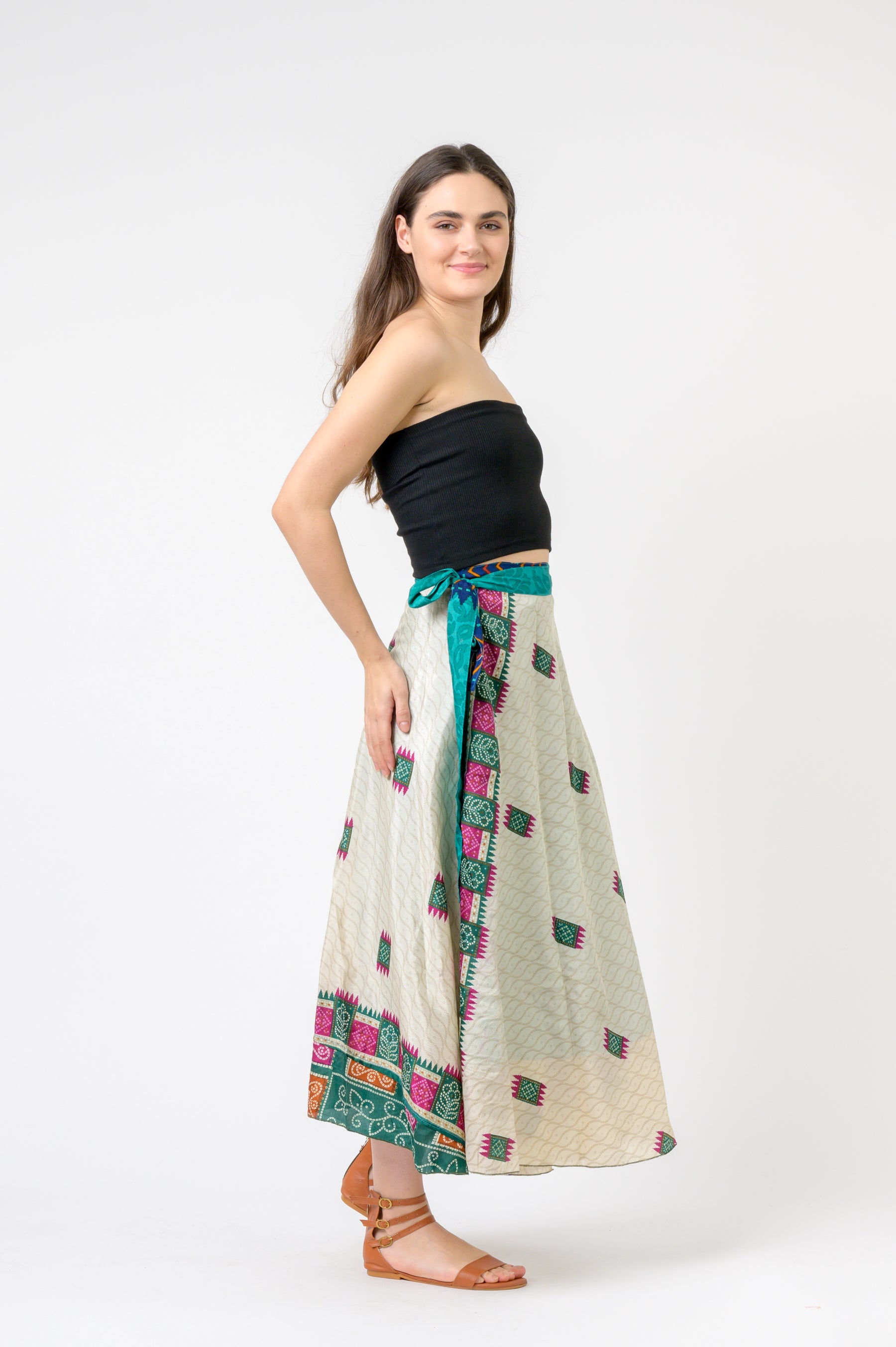 Printed Wrap Skirt