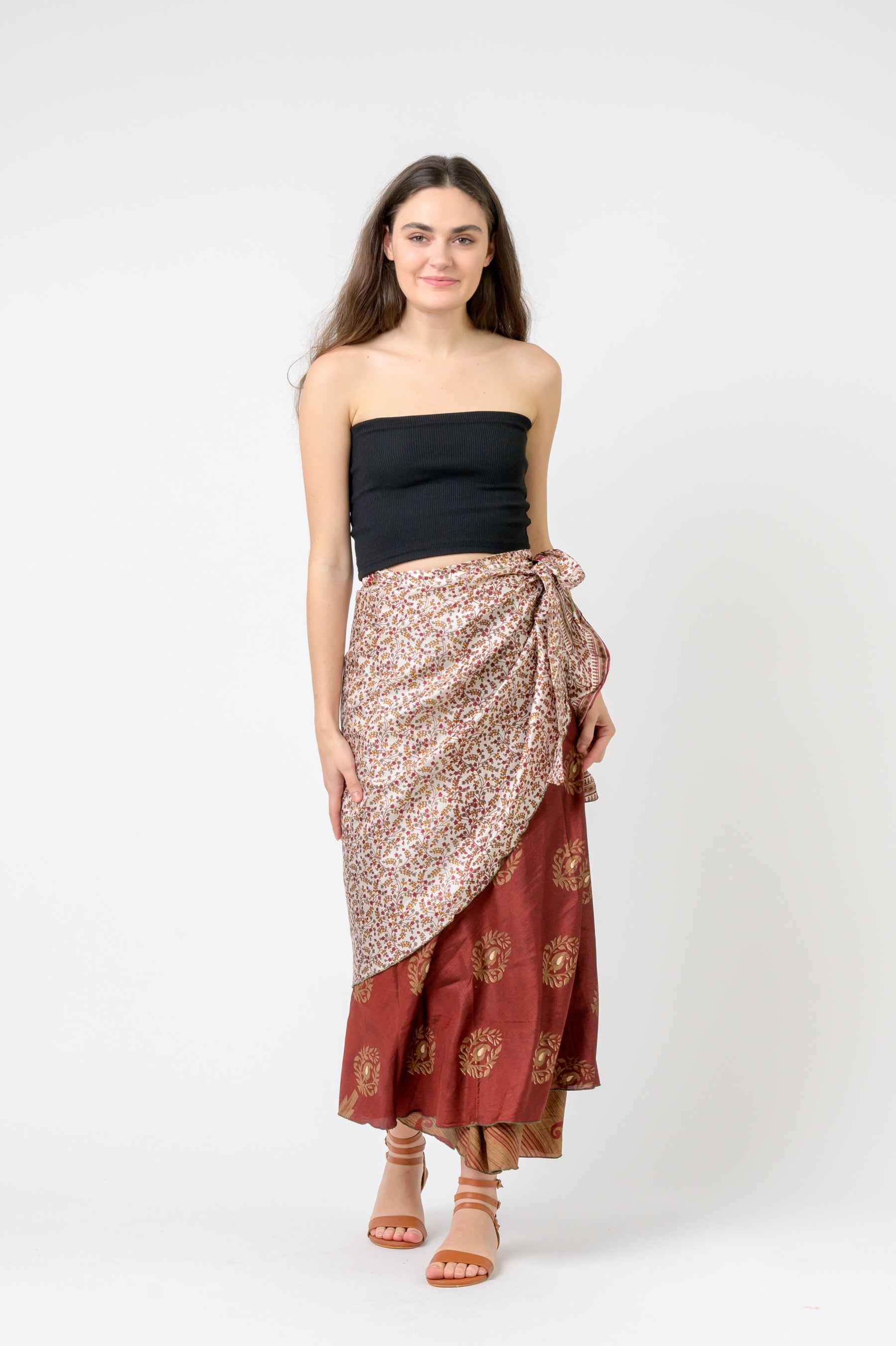 Printed Wrap Skirt