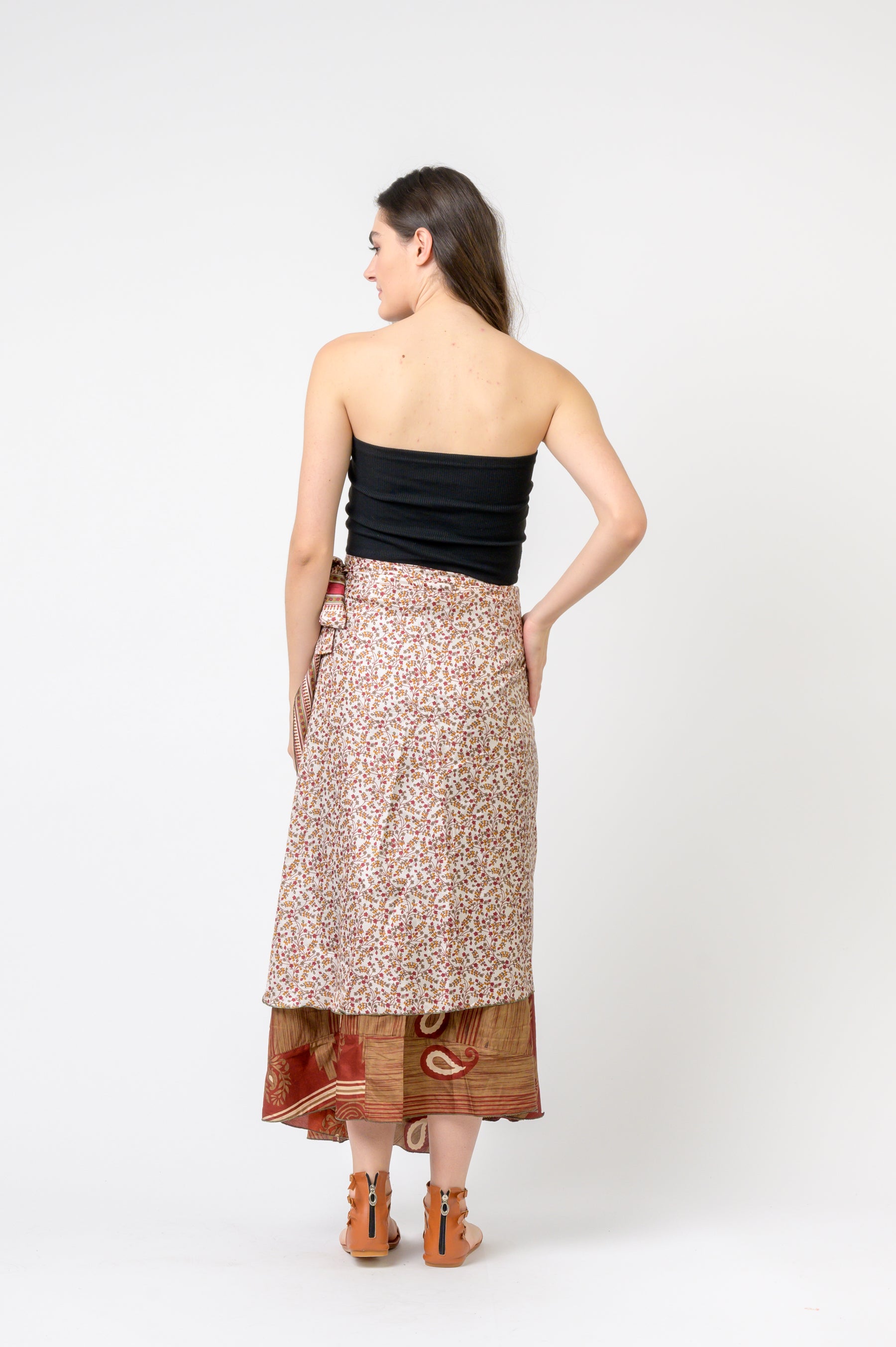 Printed Wrap Skirt
