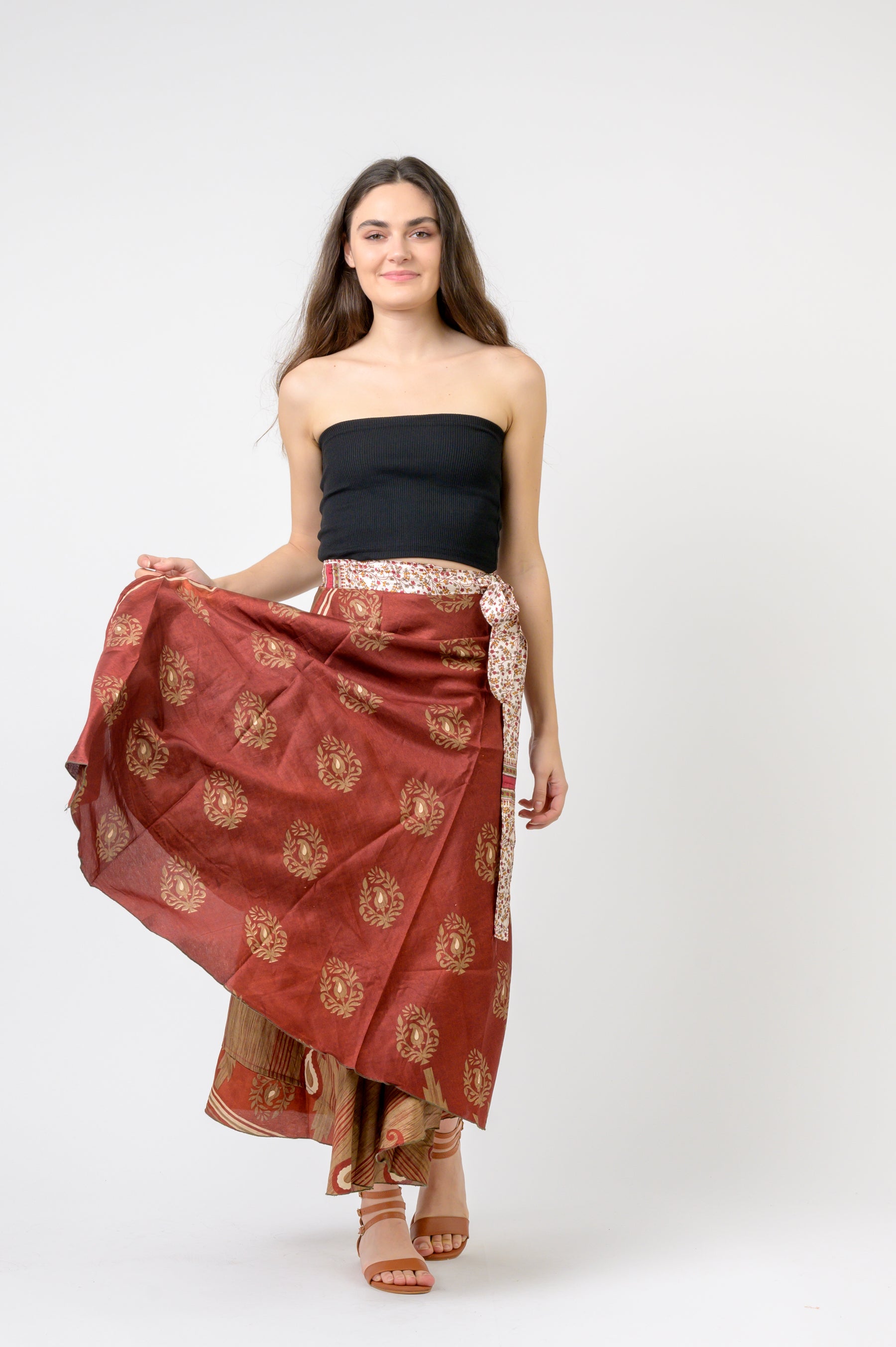 Printed Wrap Skirt