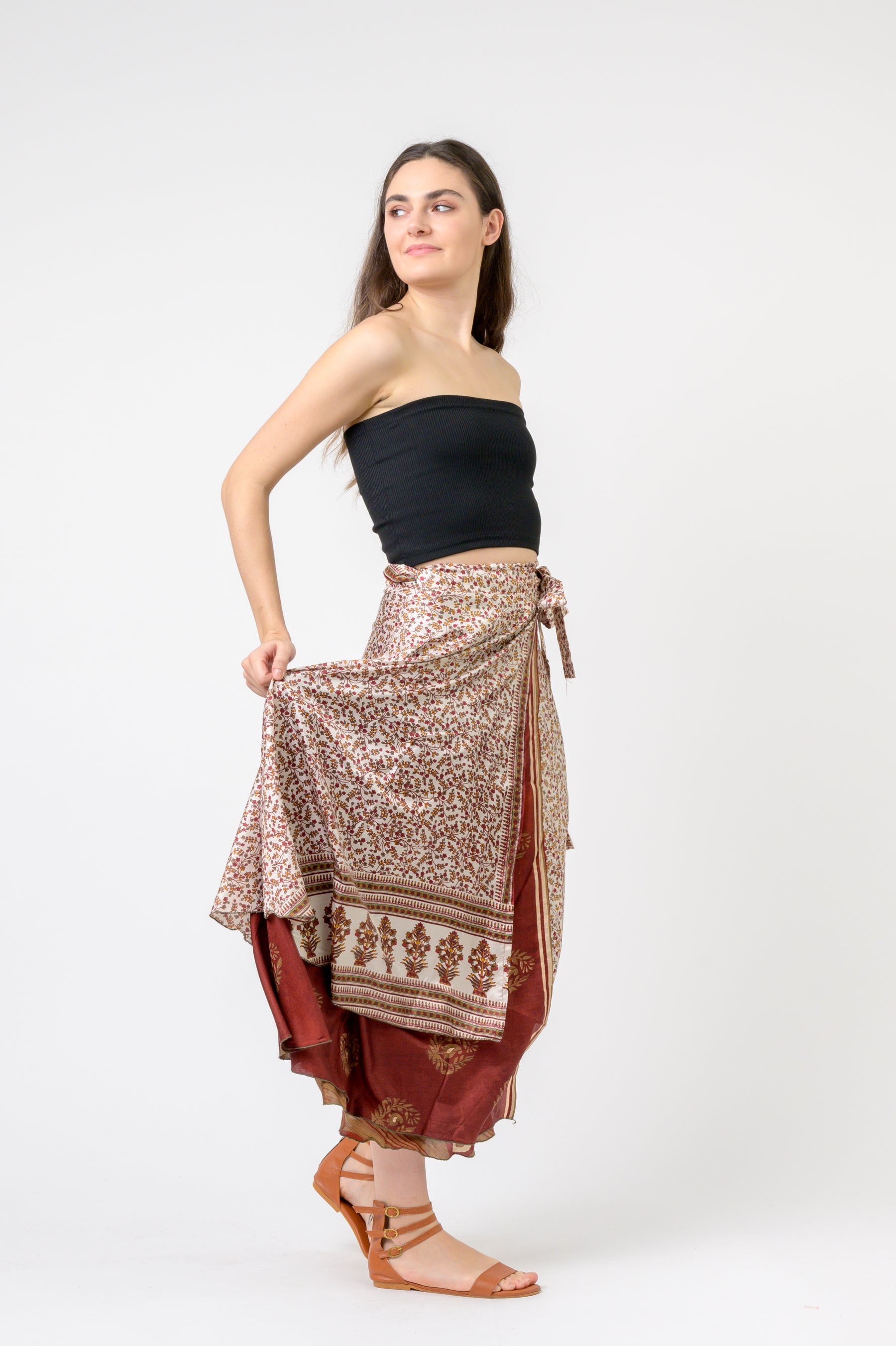 Printed Wrap Skirt