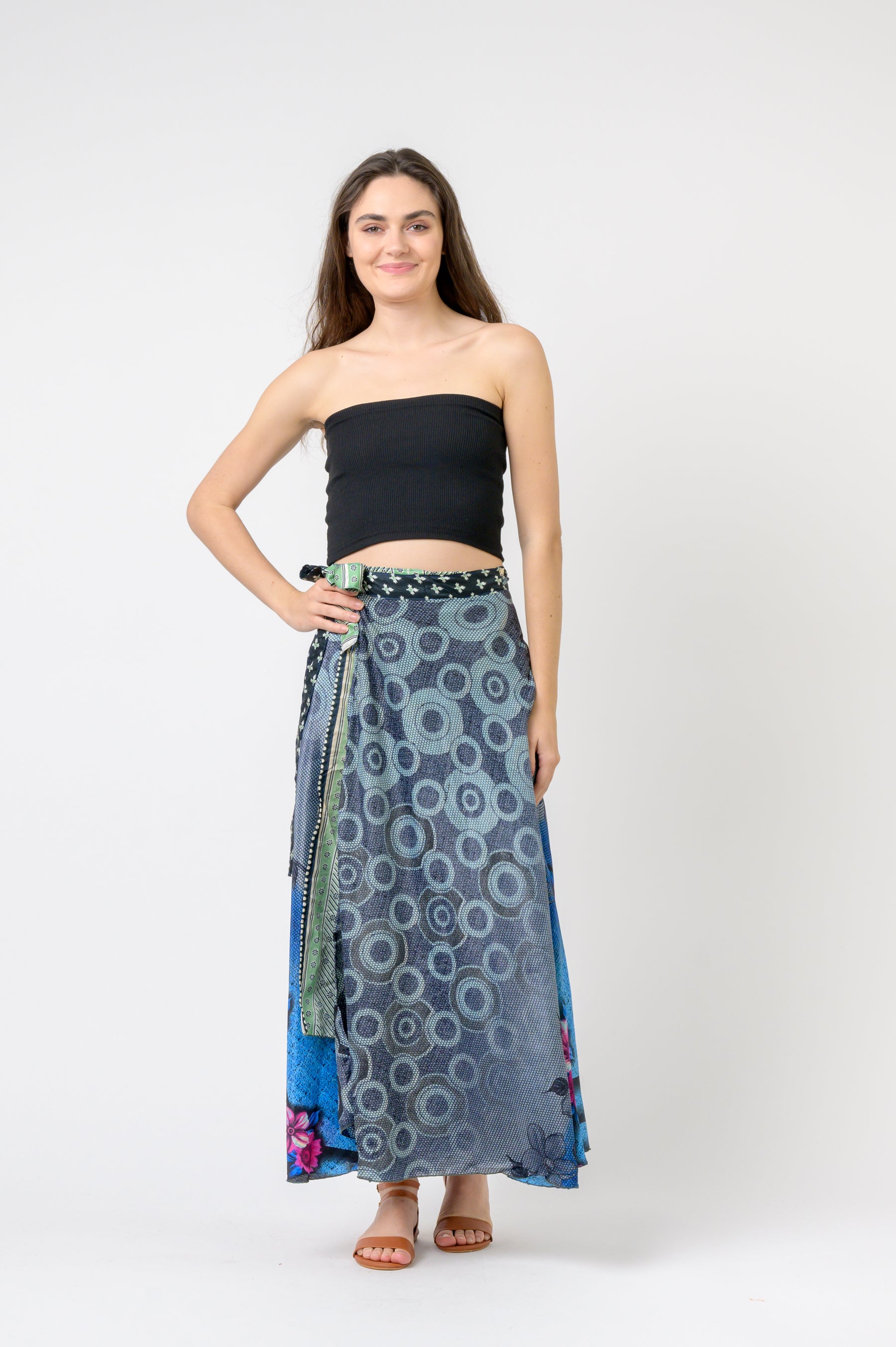 Printed Wrap Skirt