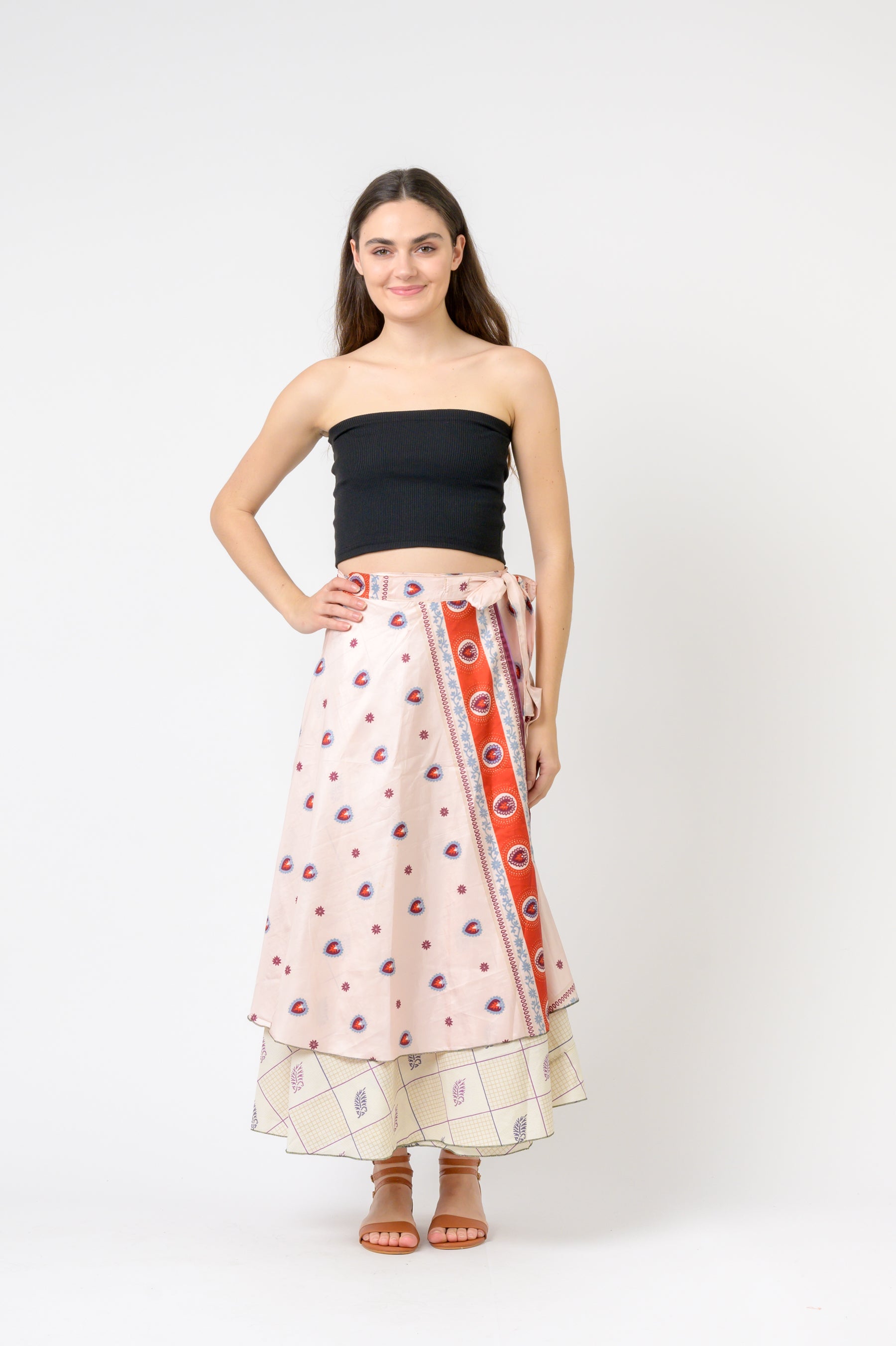 Printed Wrap Skirt