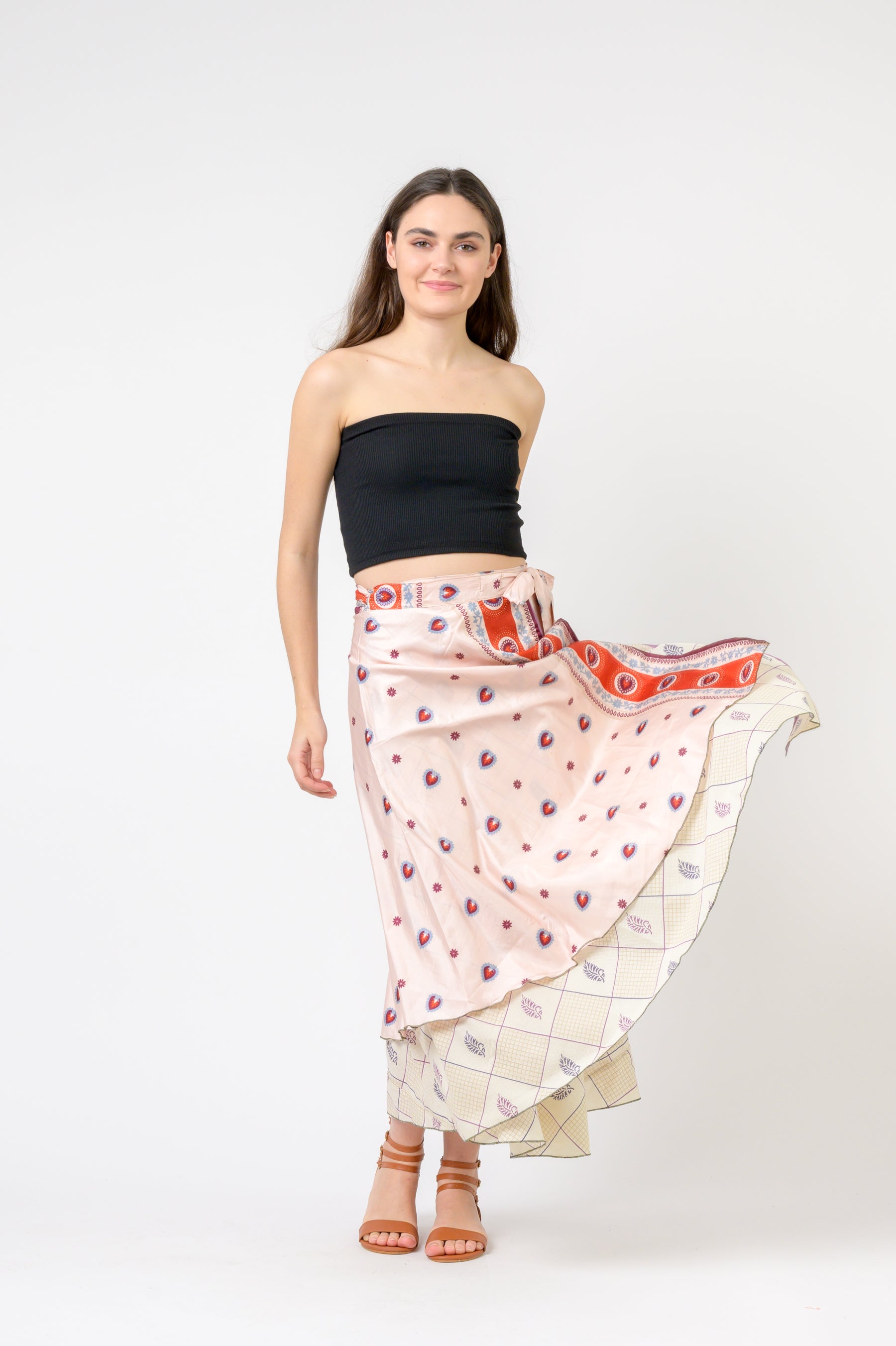 Printed Wrap Skirt