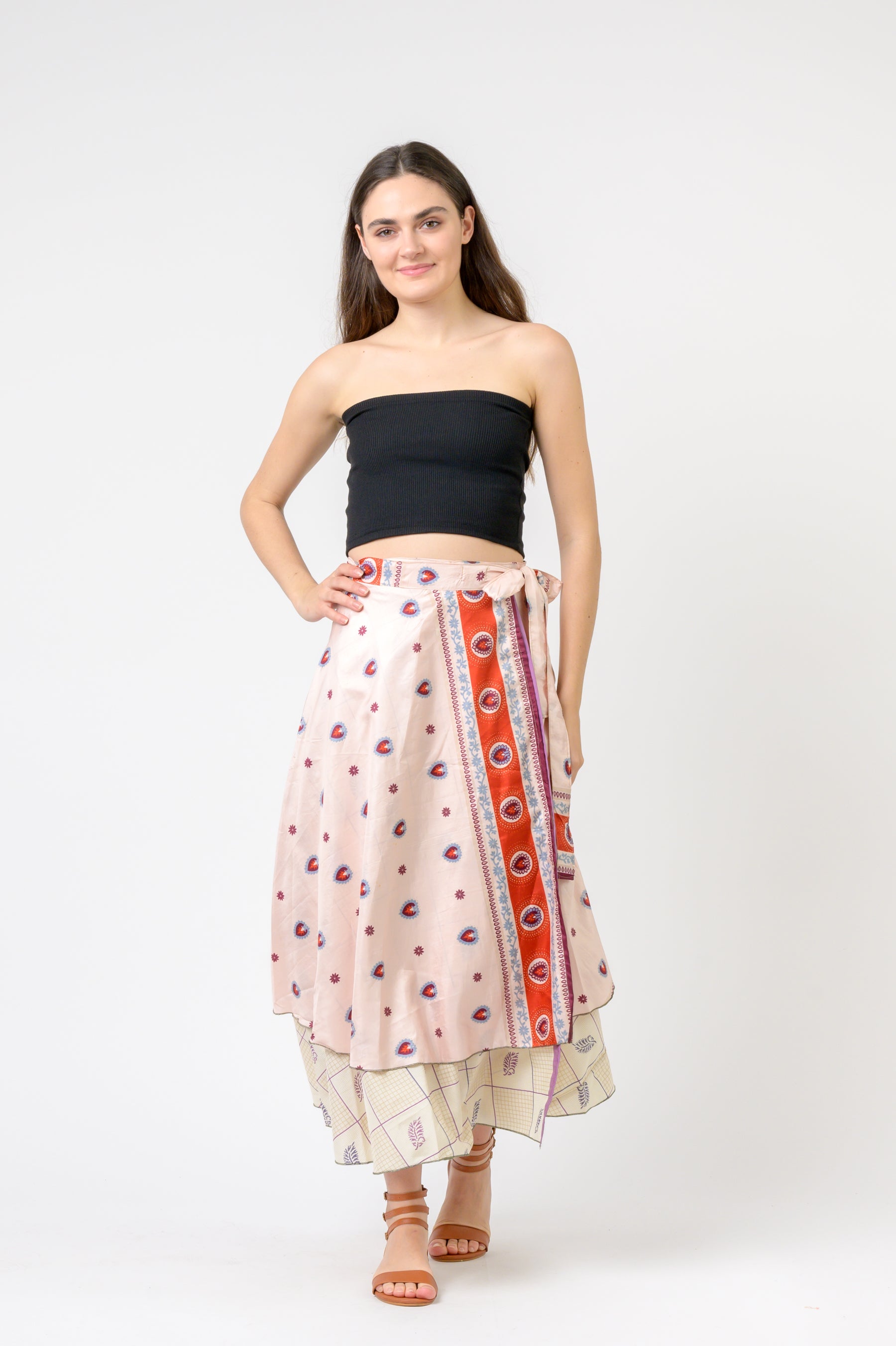 Printed Wrap Skirt