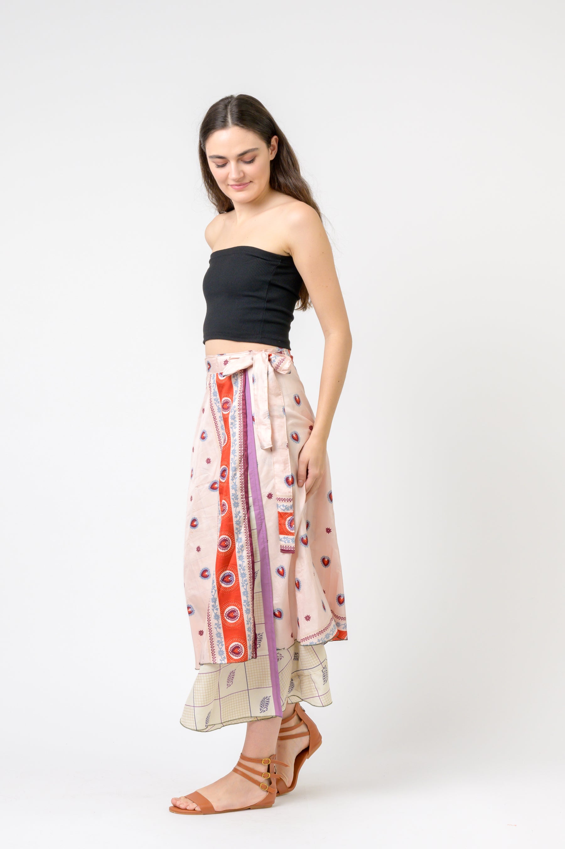 Printed Wrap Skirt