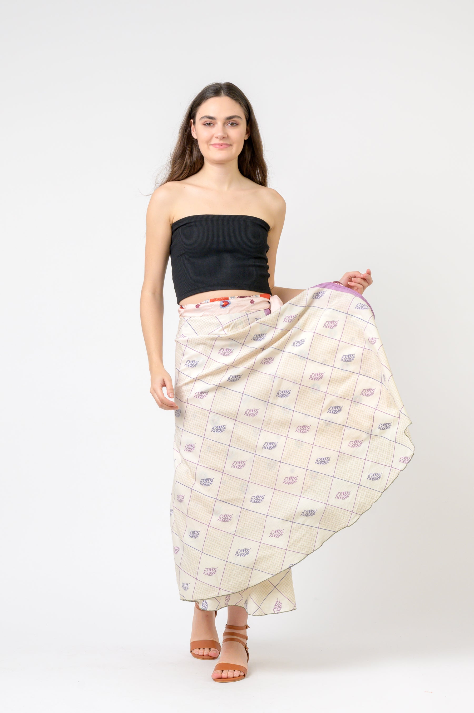 Printed Wrap Skirt