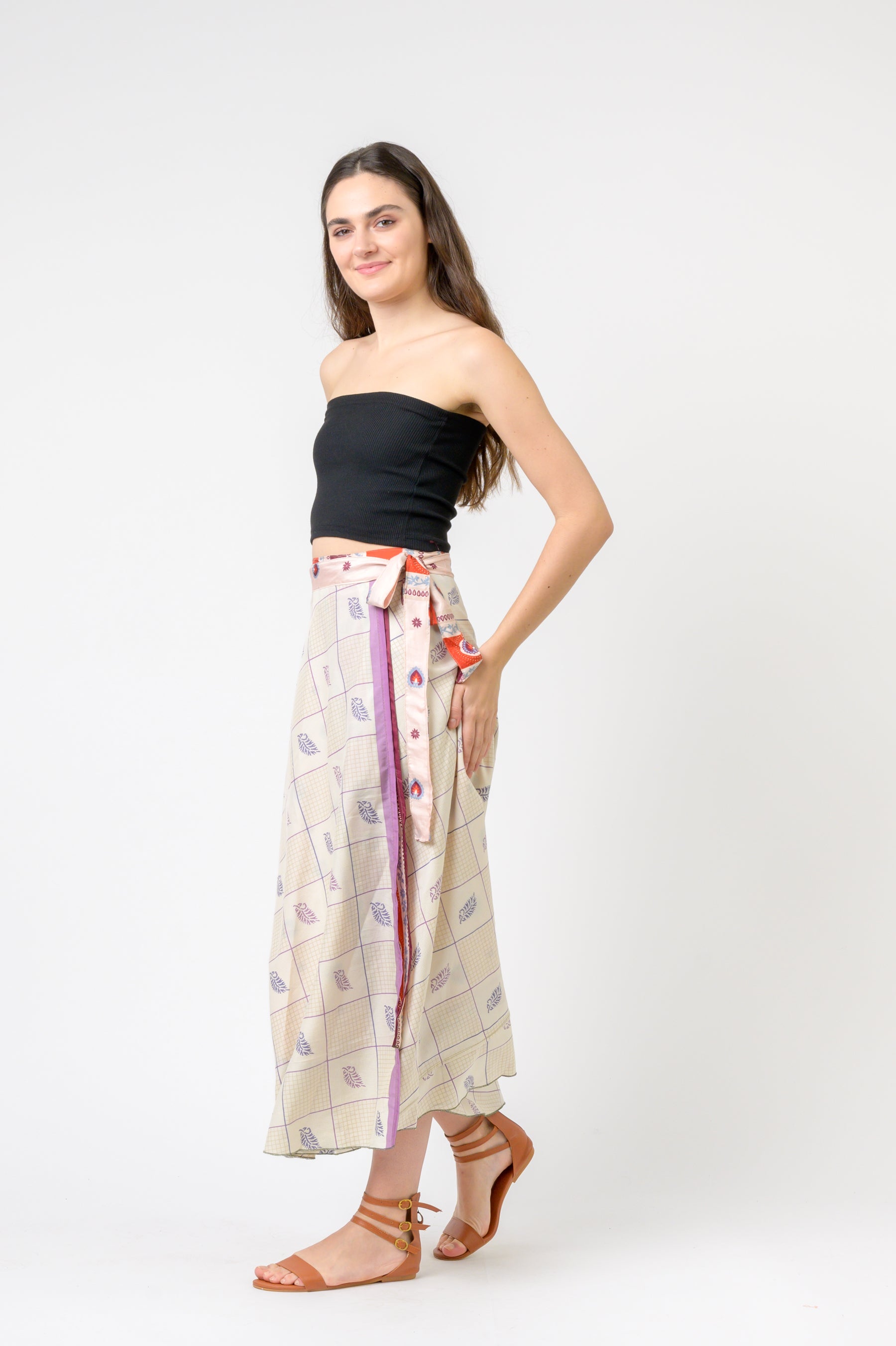 Printed Wrap Skirt